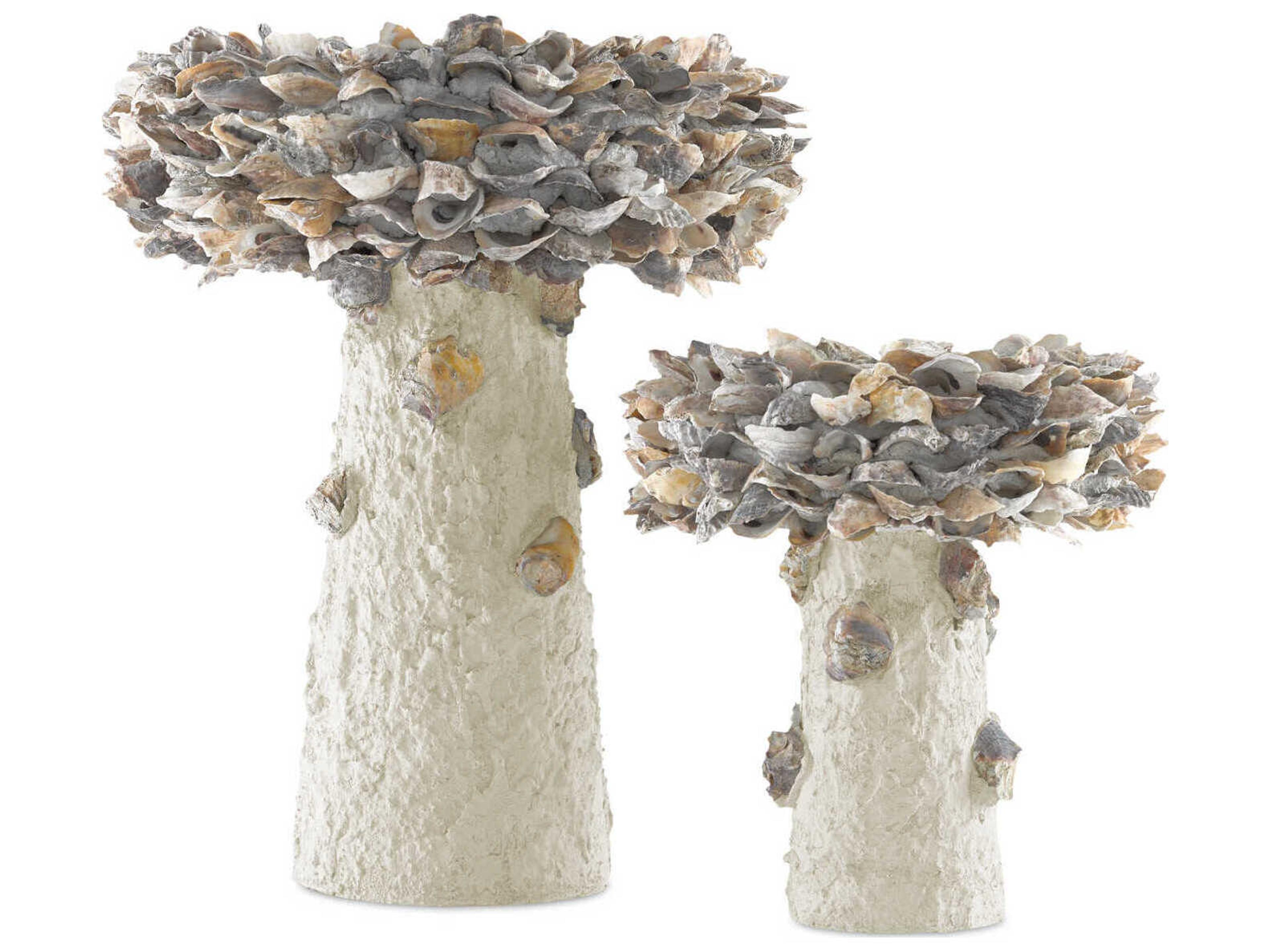 Currey & Company Oyster Shell Medium Bird Bath