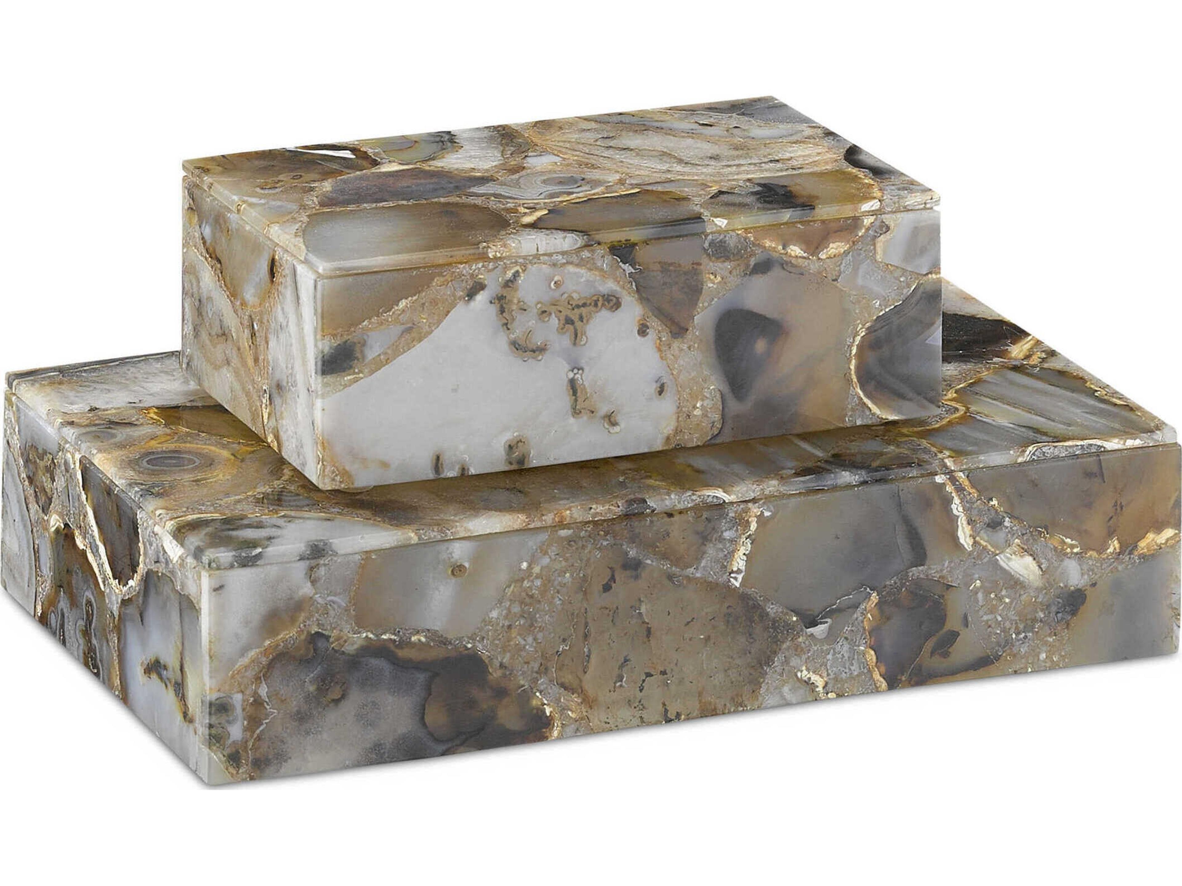 Currey & Company Malaga Black Agate Storage Case