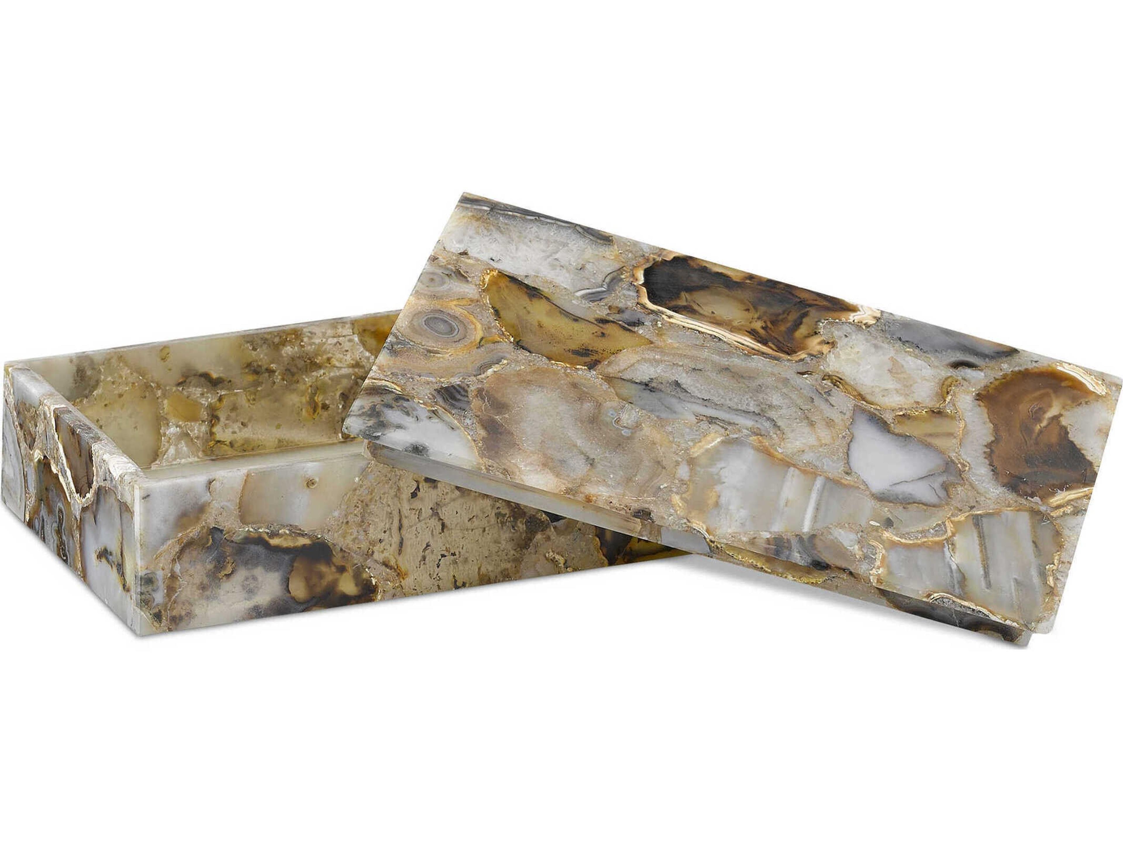 Currey & Company Malaga Black Agate Storage Case