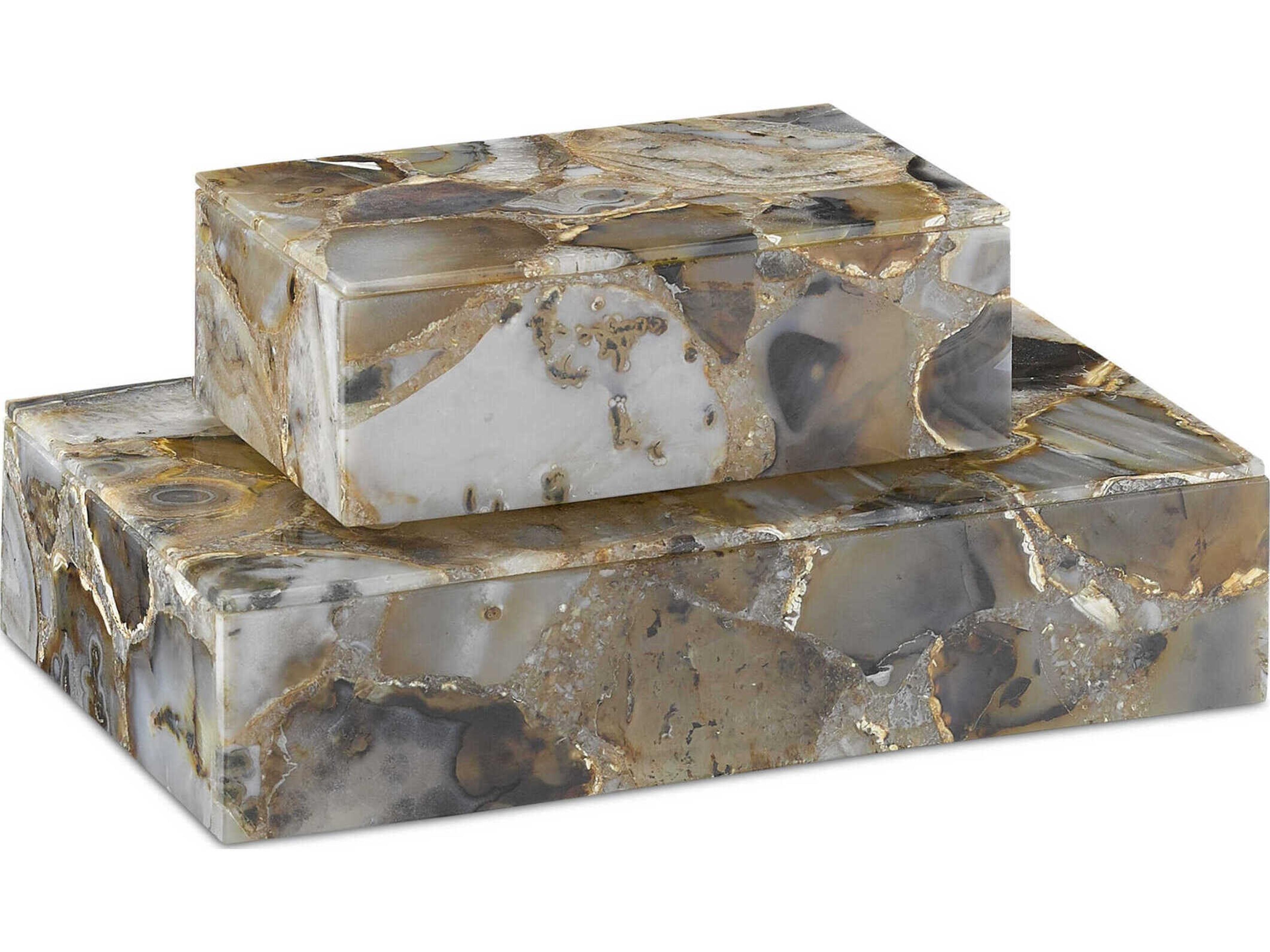 Currey & Company Malaga Black Agate Storage Case