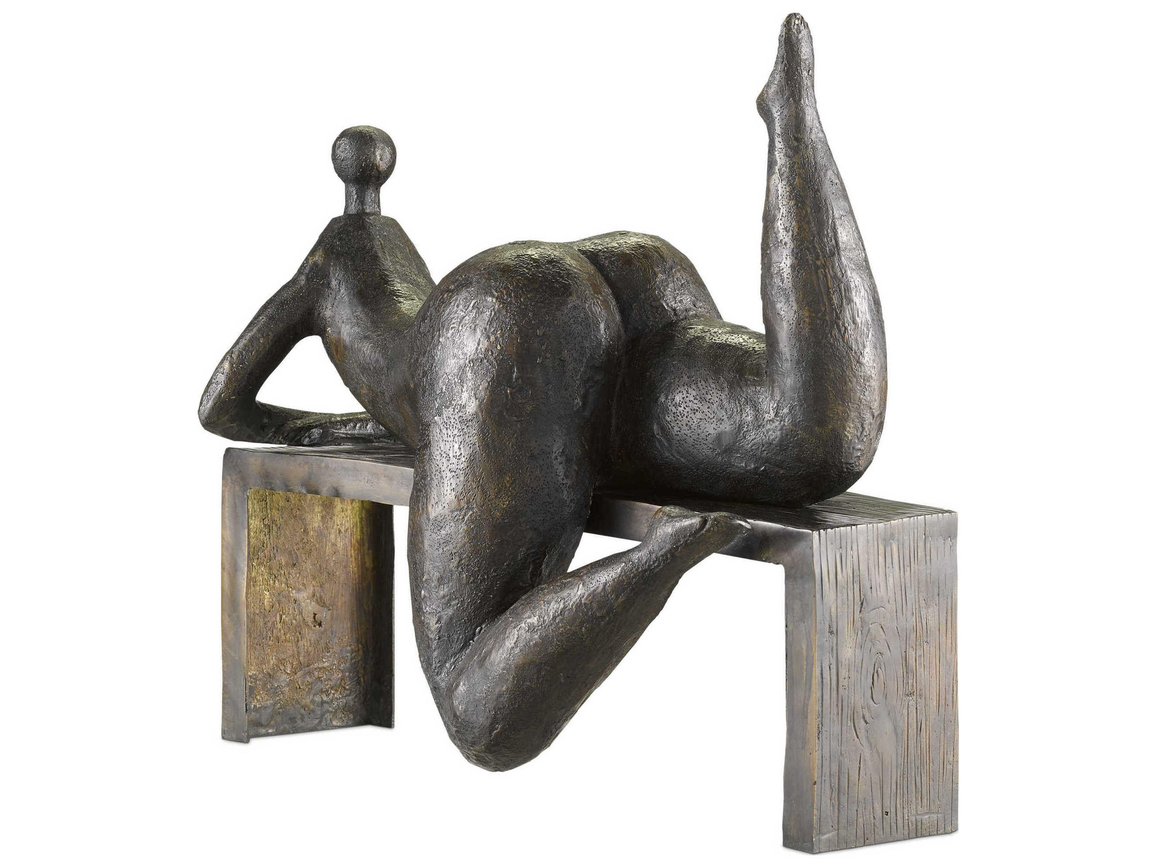 Currey & Company Bronze Odalisque Sculpture