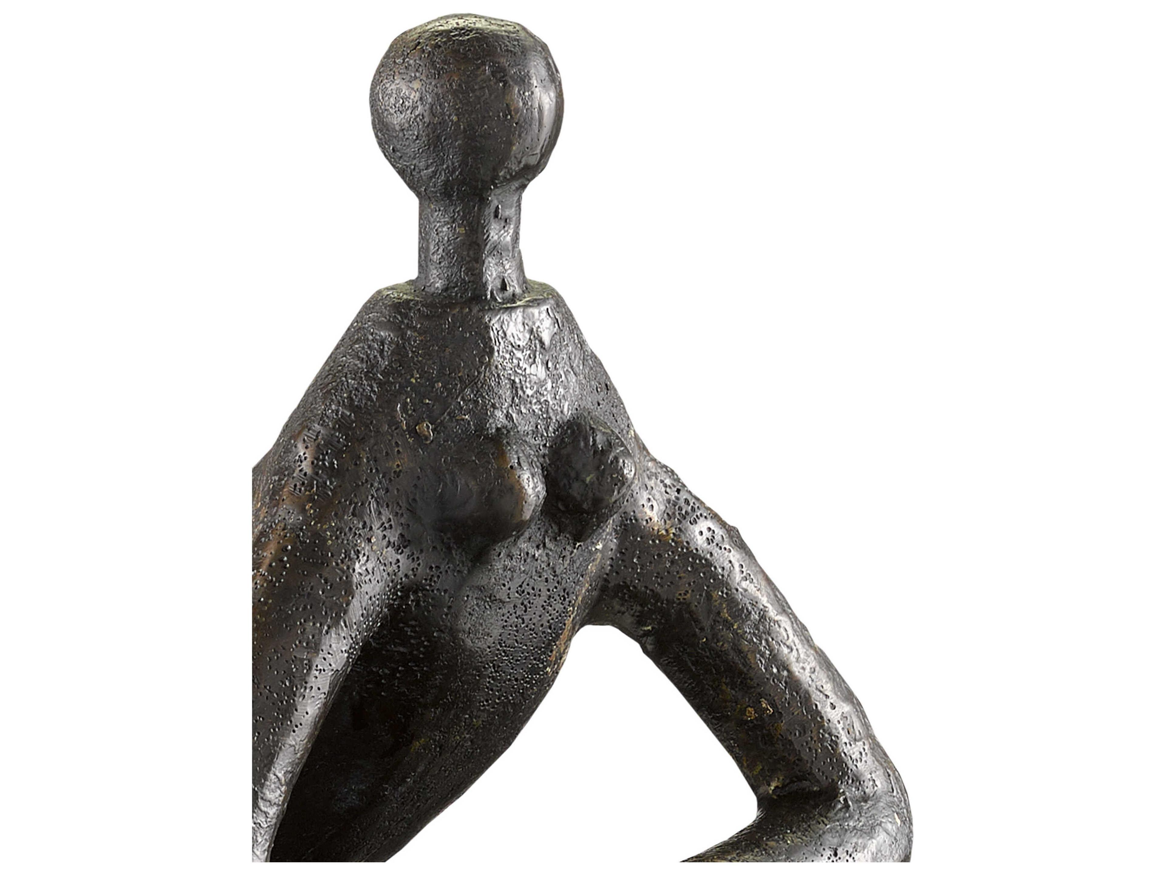 Currey & Company Bronze Odalisque Sculpture