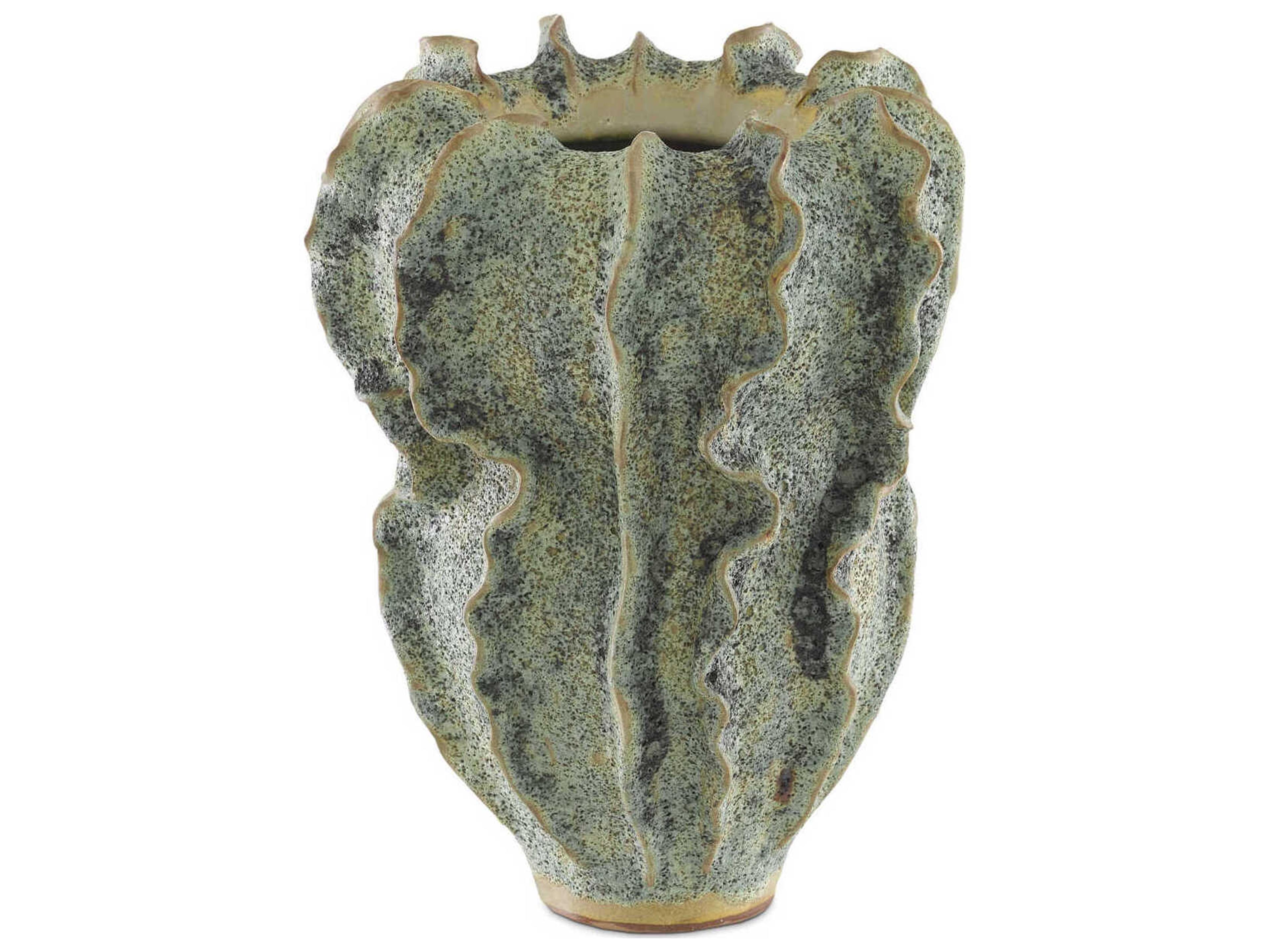 Luxecor Vistas Moss Green Swirl Vase