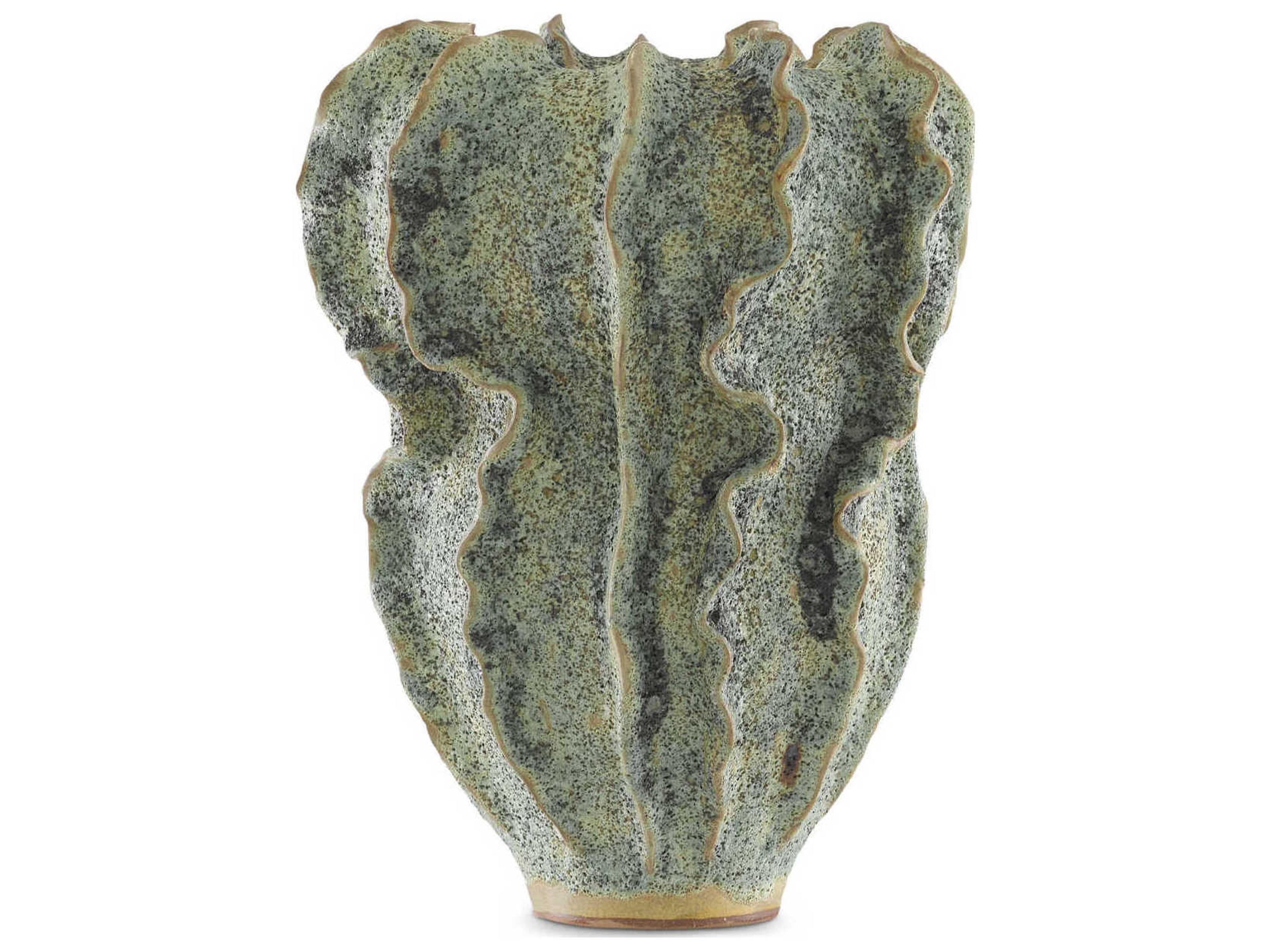 Luxecor Vistas Moss Green Swirl Vase