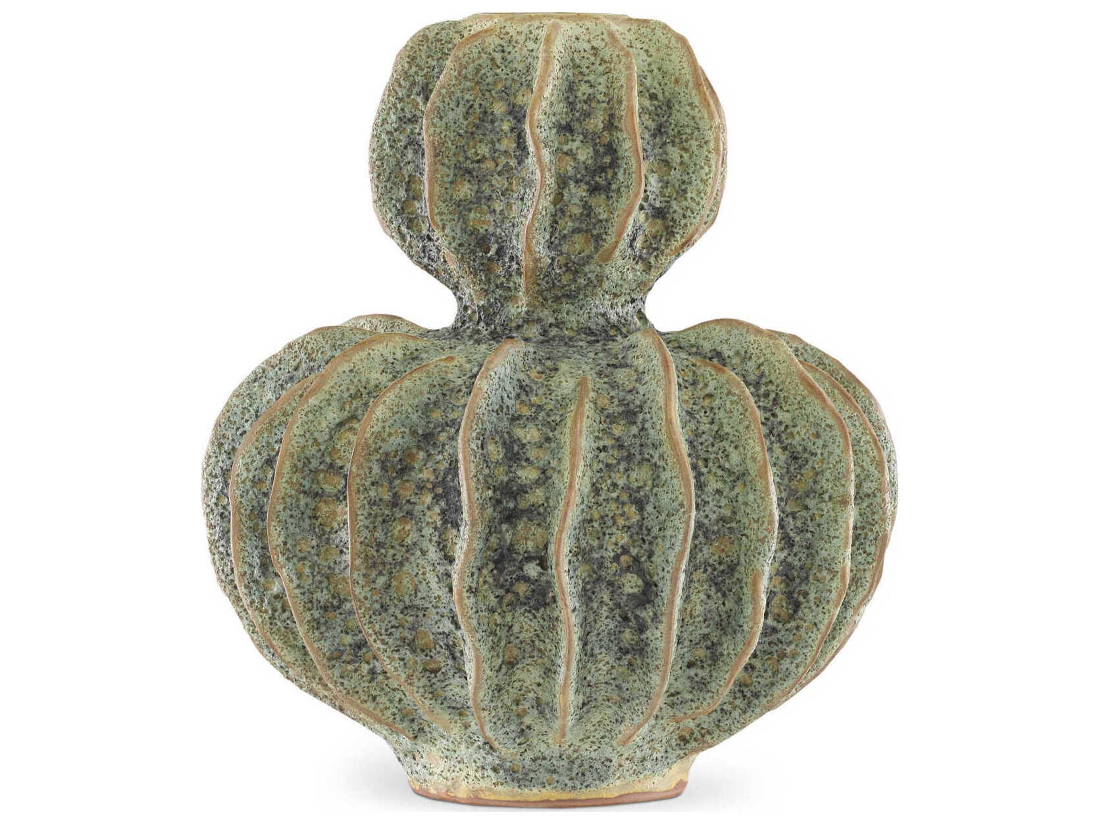 Currey & Company Sunken Boat Moss Green Double Gourd Vase