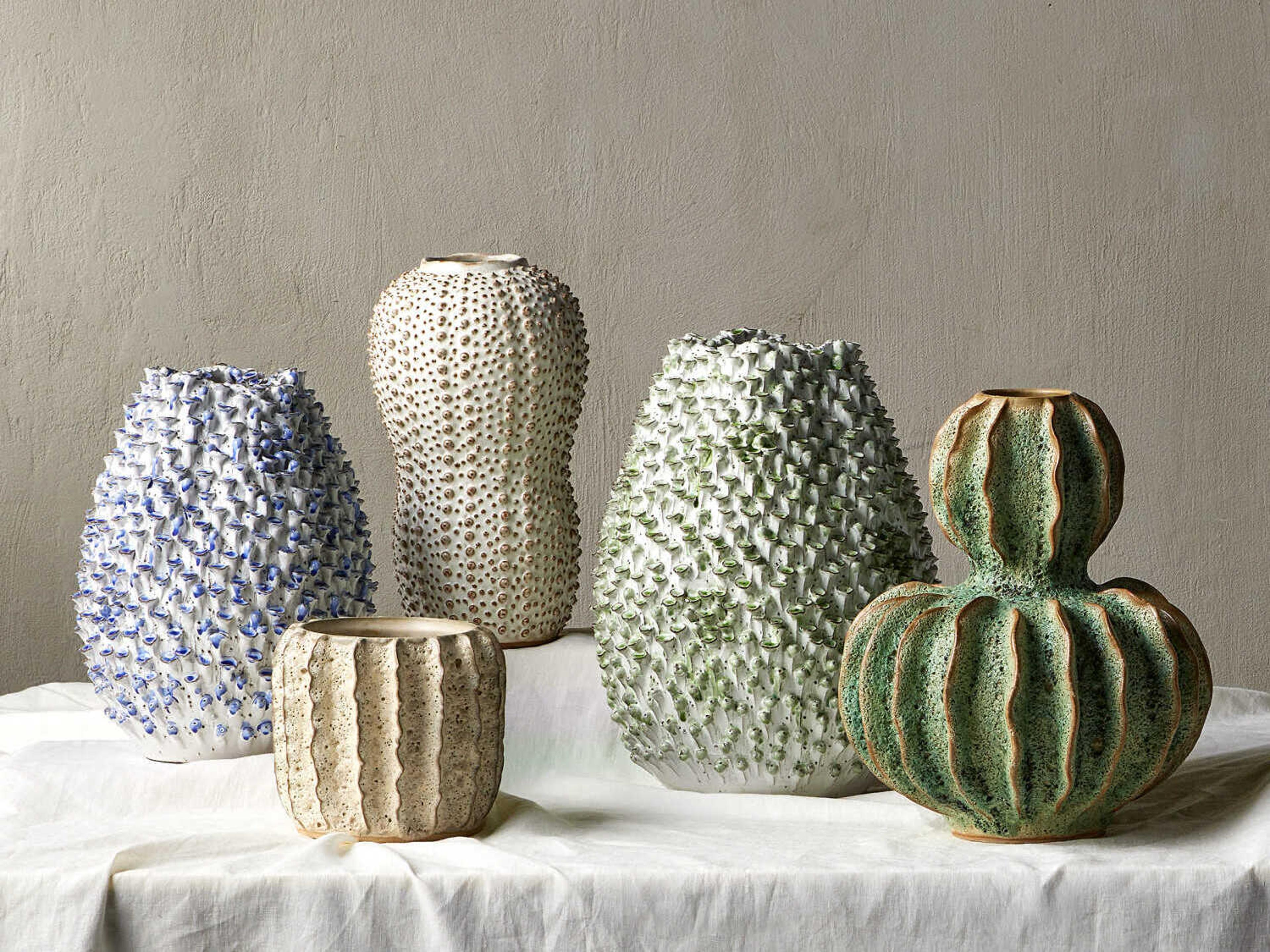 Currey & Company Sunken Boat Moss Green Double Gourd Vase