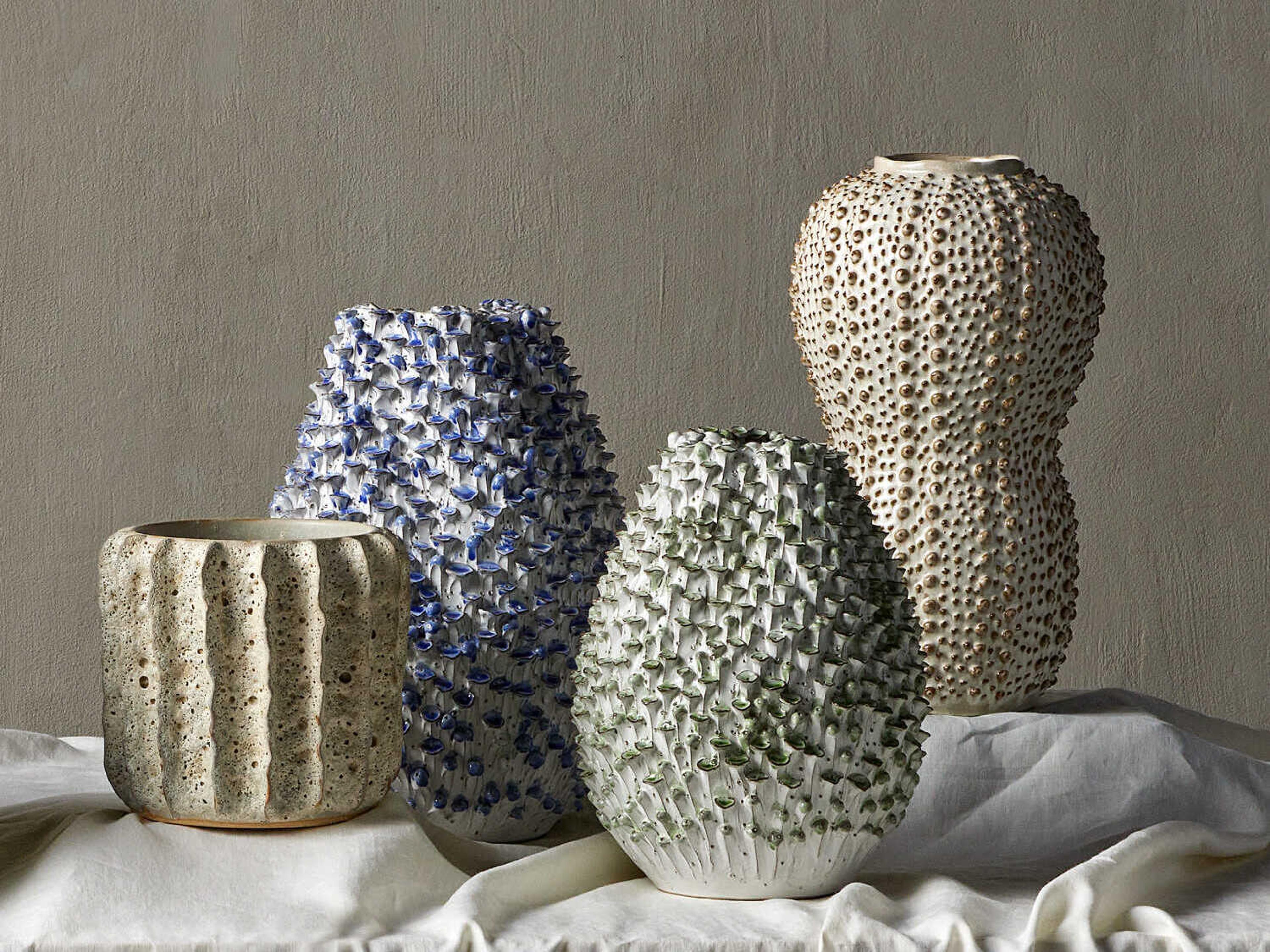 Currey & Company White / Green 11" Milione Vase