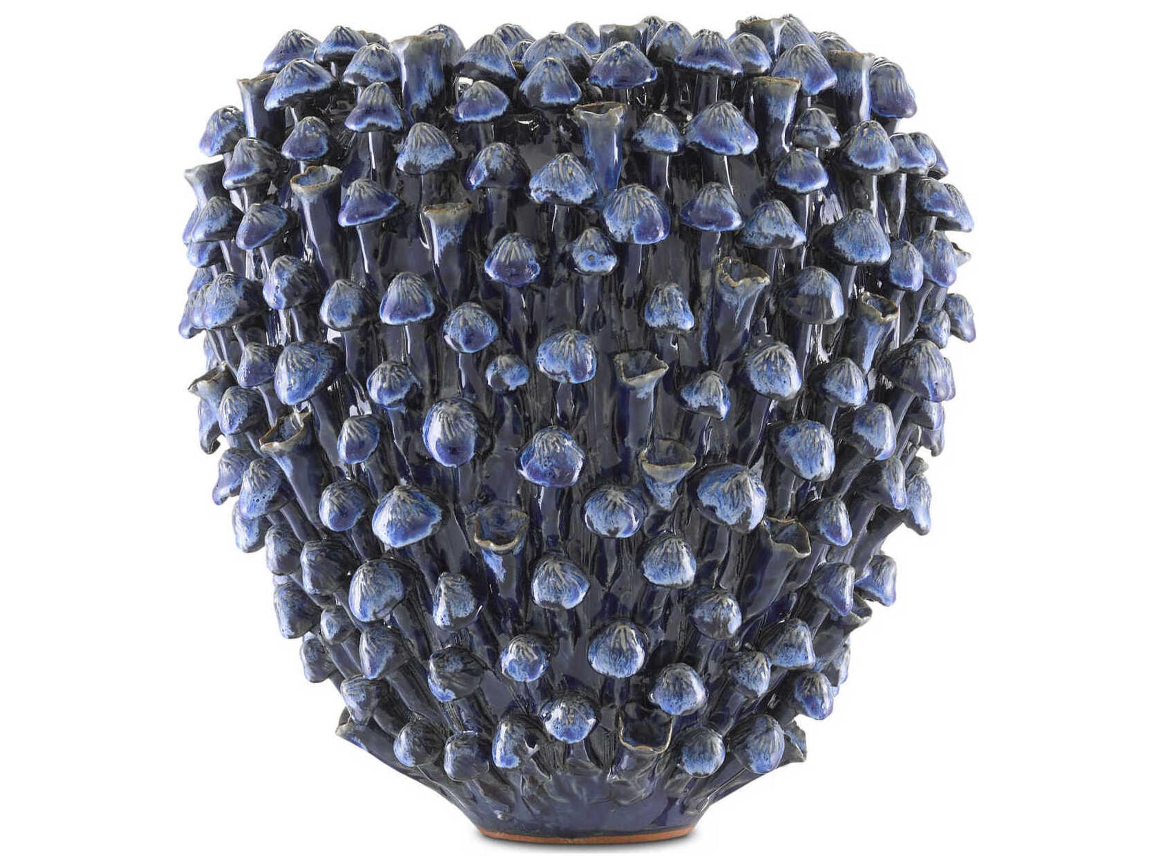 Currey & Company Manitapi Blue 12" High Vase