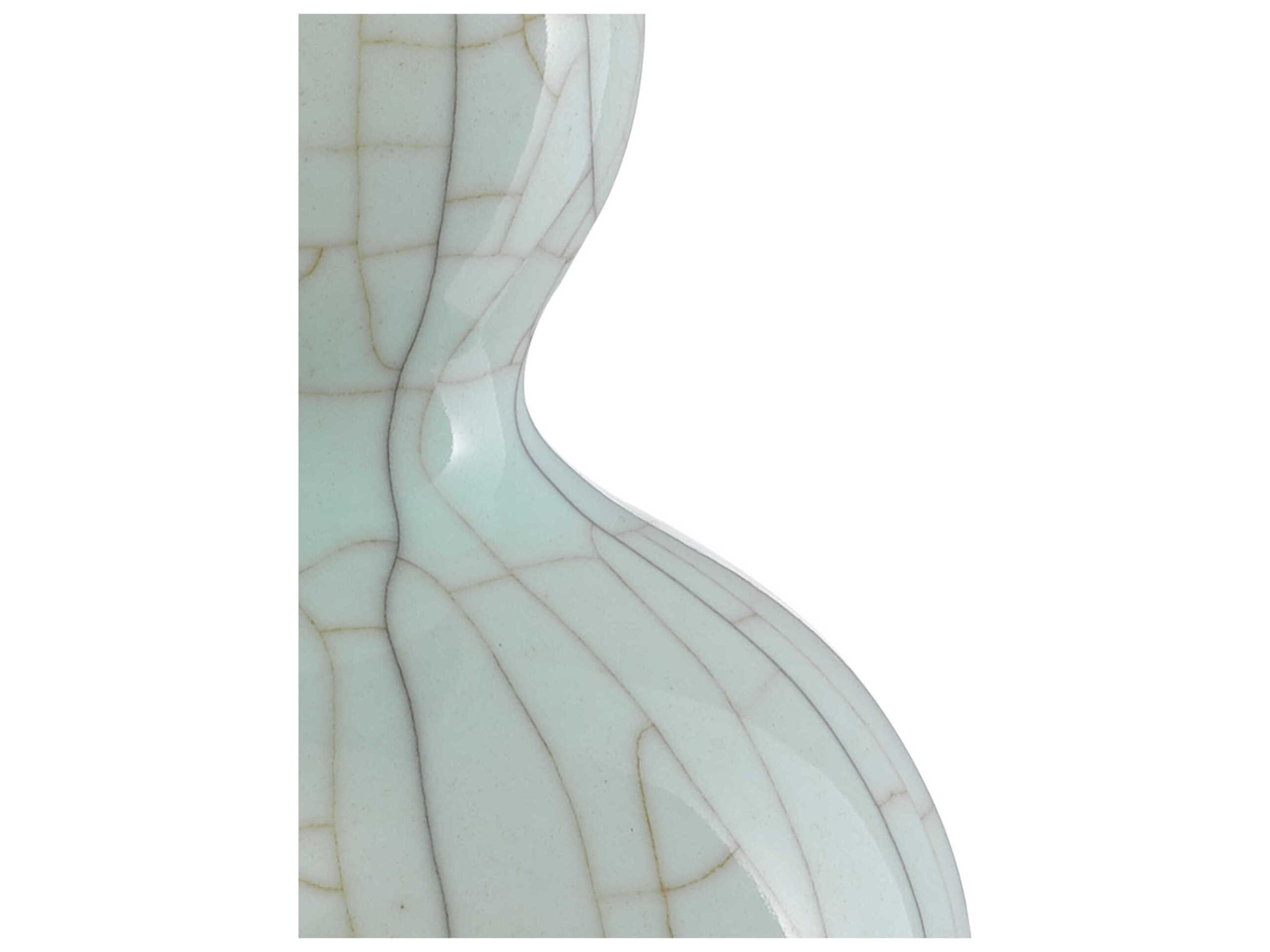 Currey & Company Celadon Crackle Maiping Double Gourd Vase