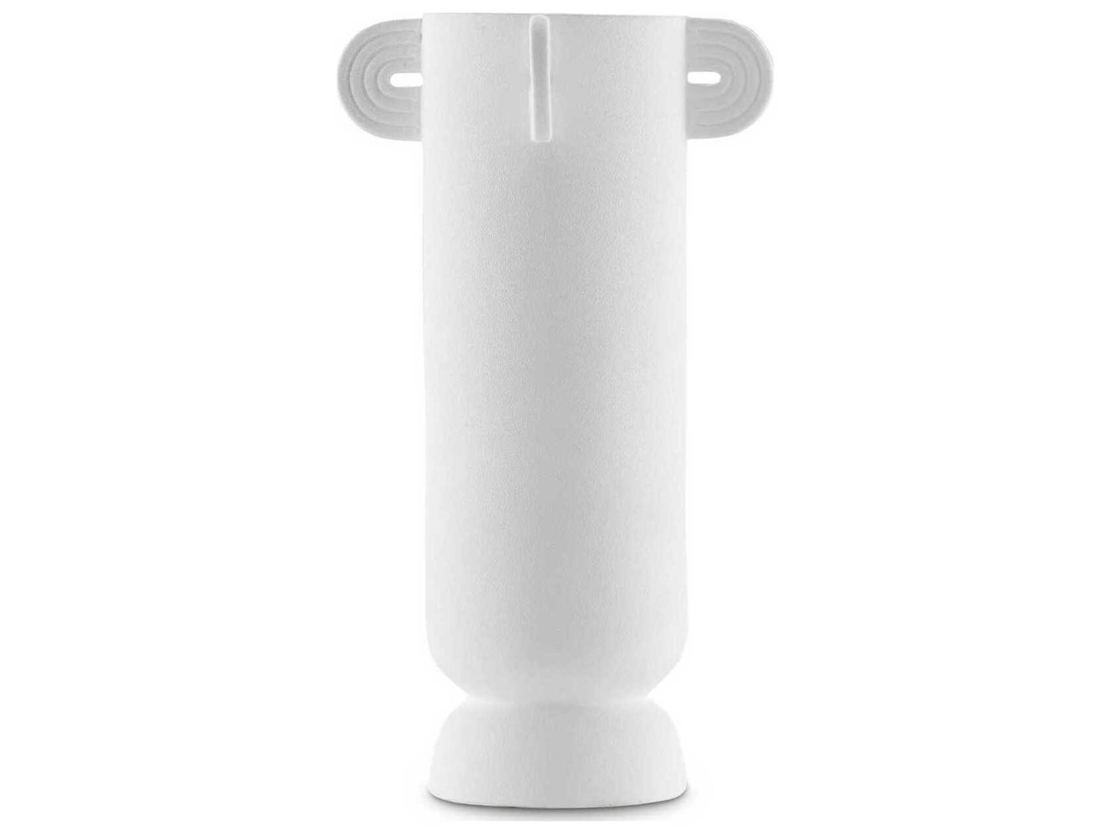 Currey & Company Happy-40 Textured White Tube Vase