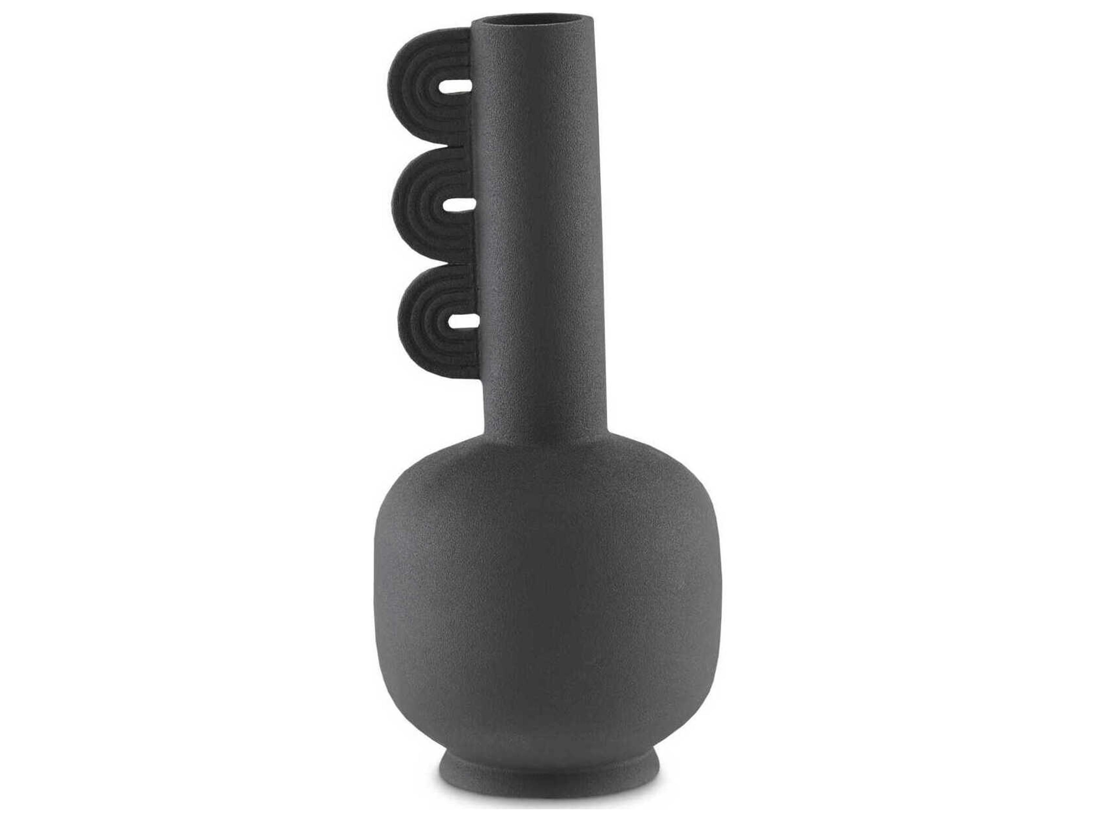Happy-40 Textured Black Three Wings Vase