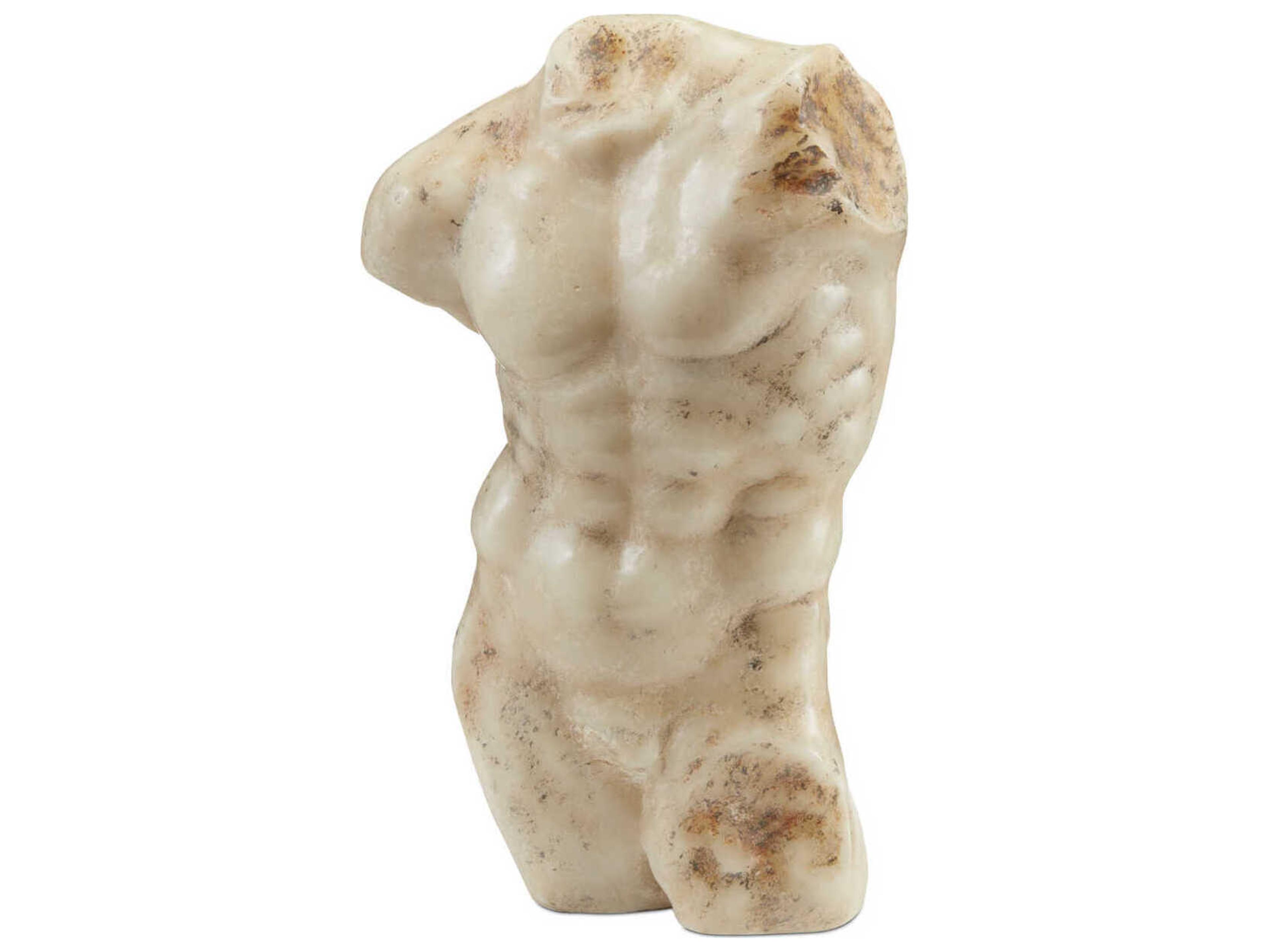 Aged Beige / Brown Ancient Greek Torso Sculpture