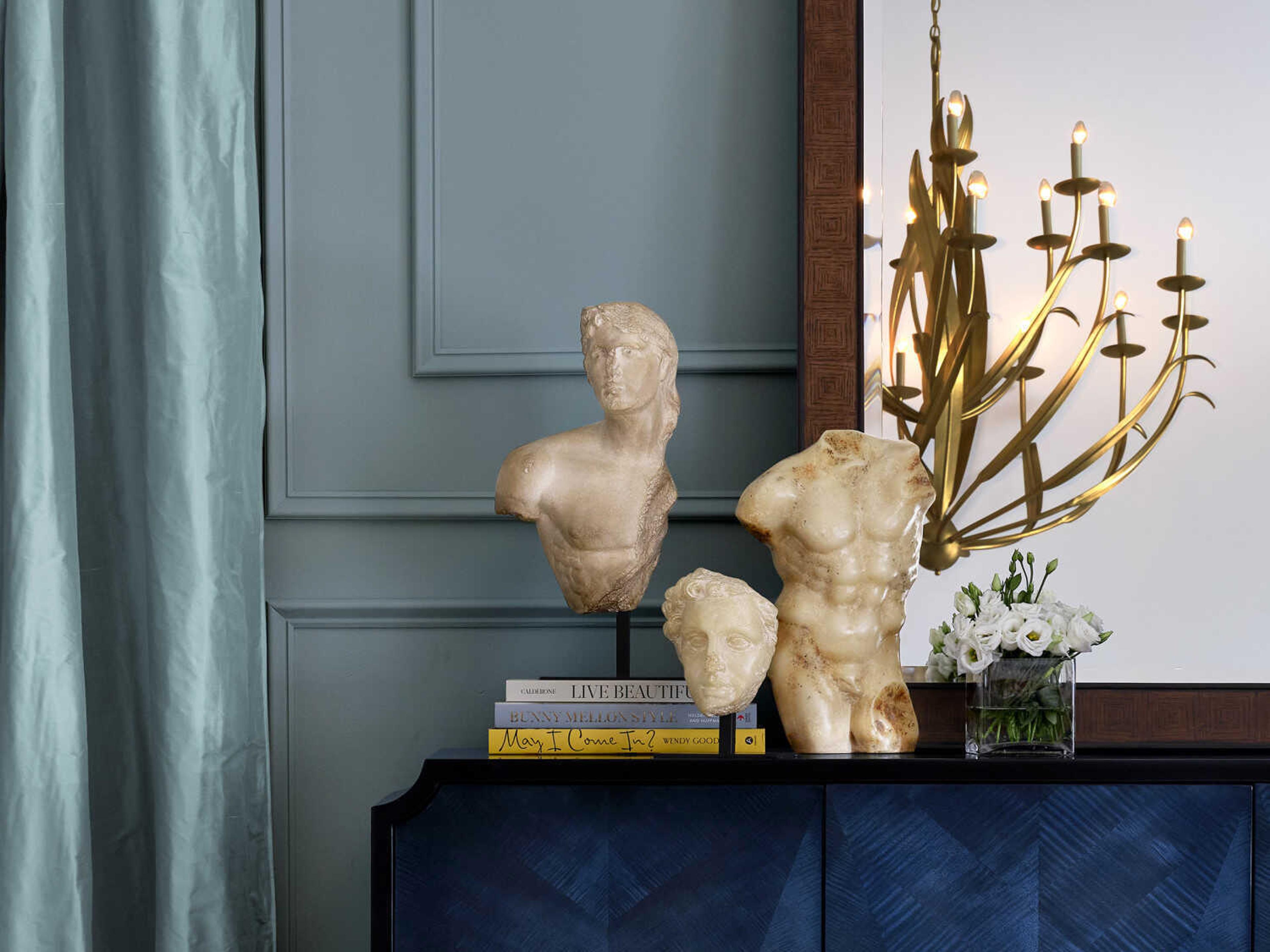 Currey & Company Aged Beige / Brown Ancient Greek Torso Sculpture