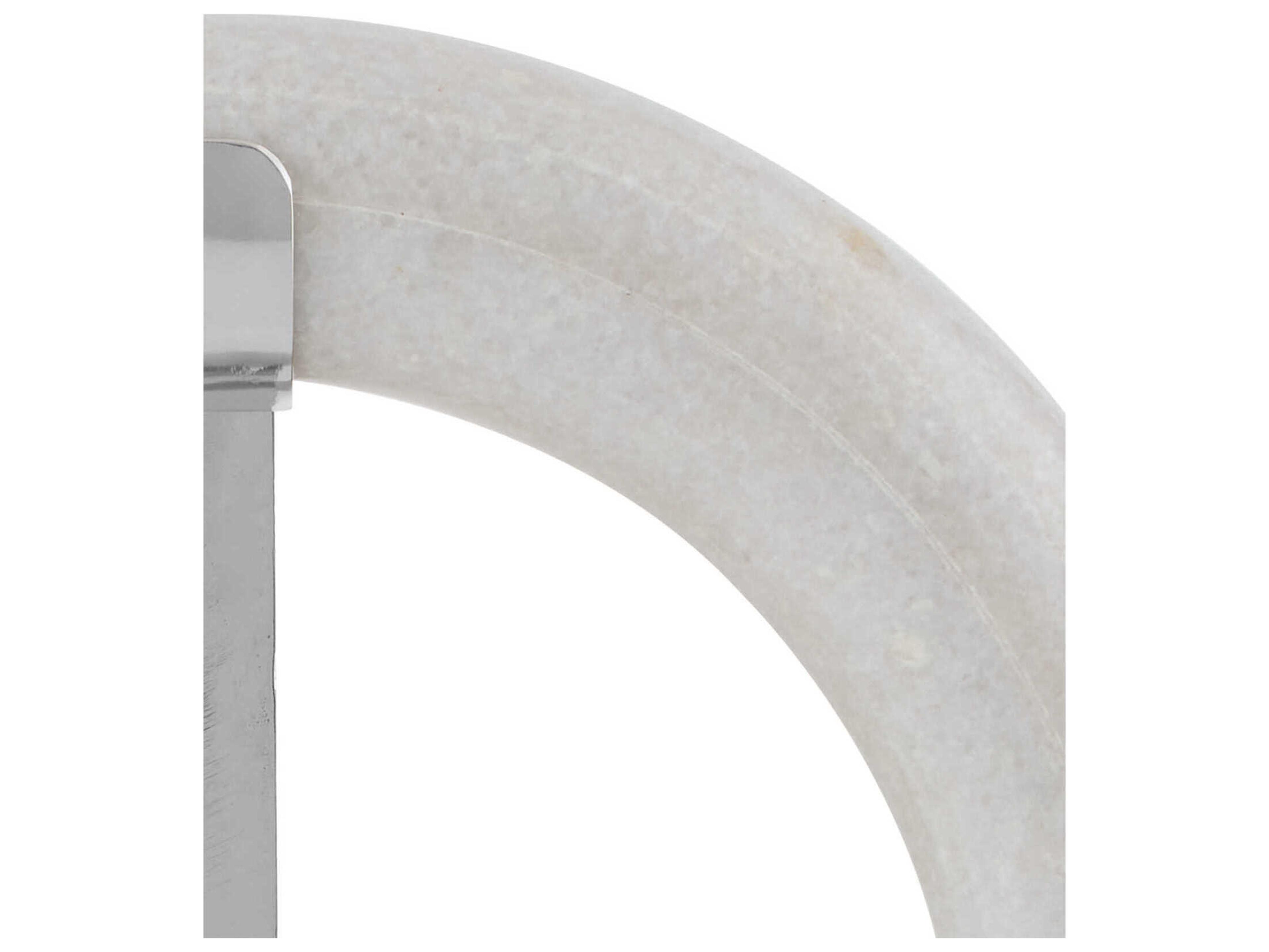 Currey & Company Nickel / White Circle of Life Sculpture