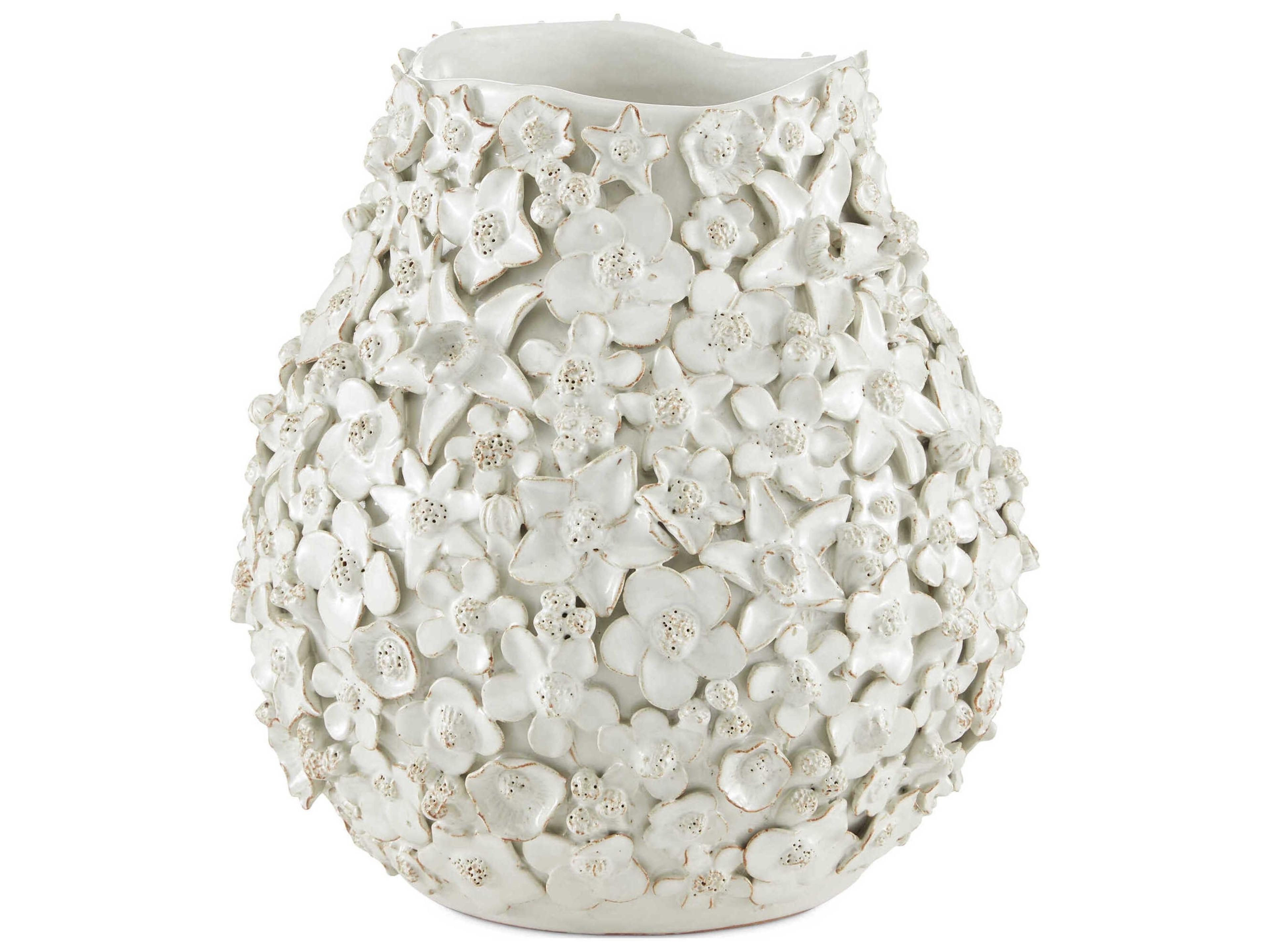 Currey & Company Jessamine White Vase