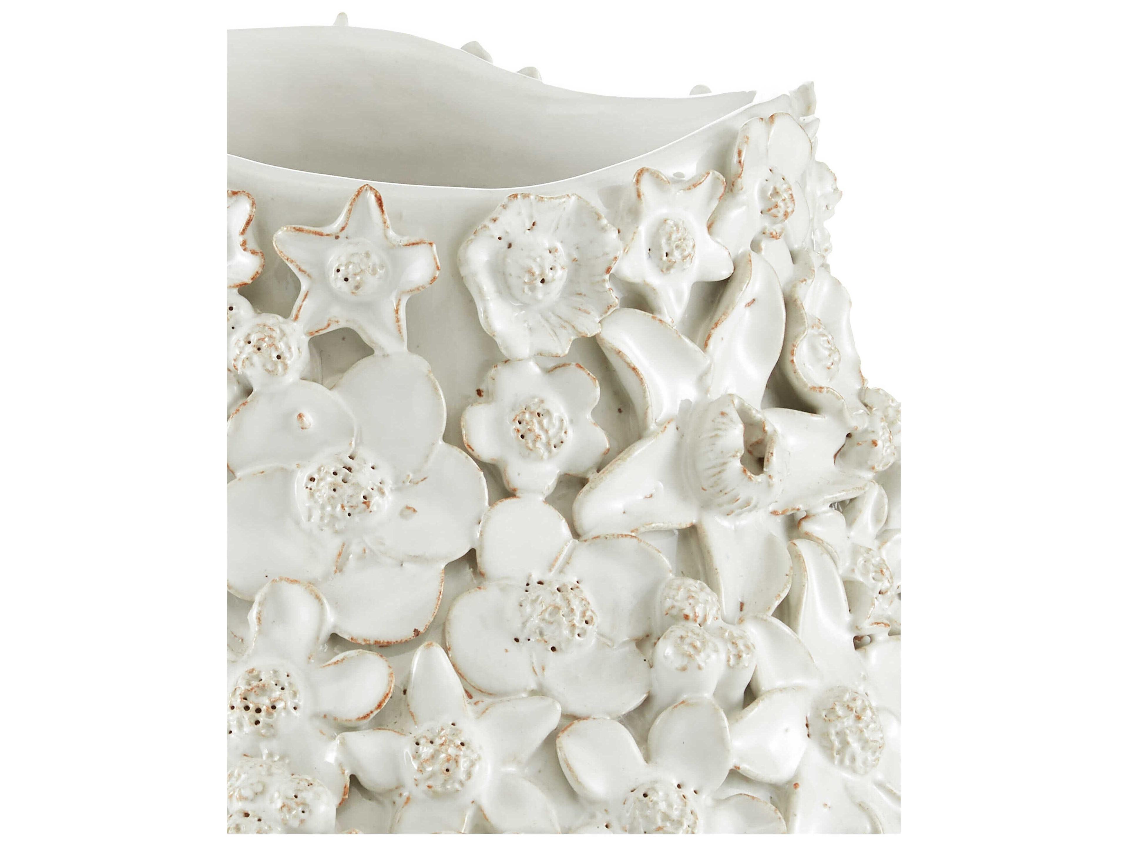 Currey & Company Jessamine White Vase