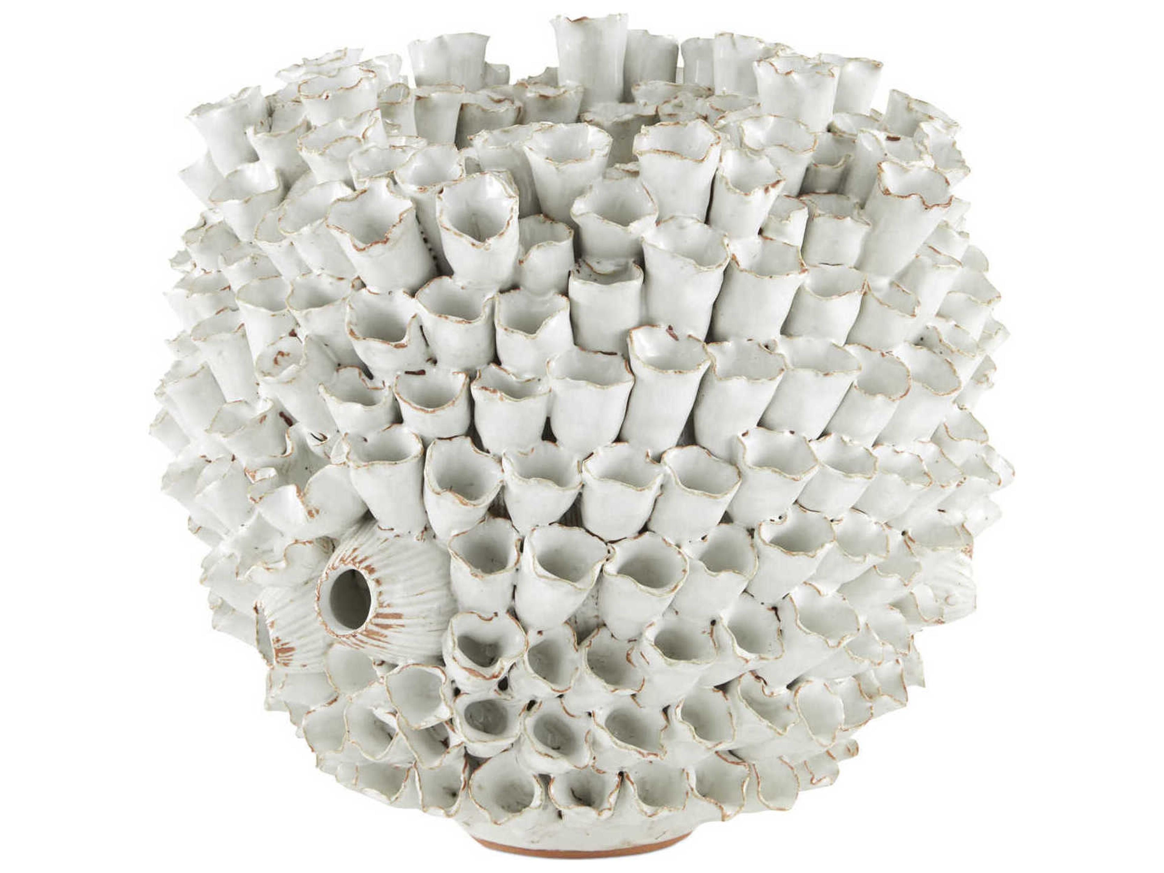 Currey & Company Manitapi White Vase