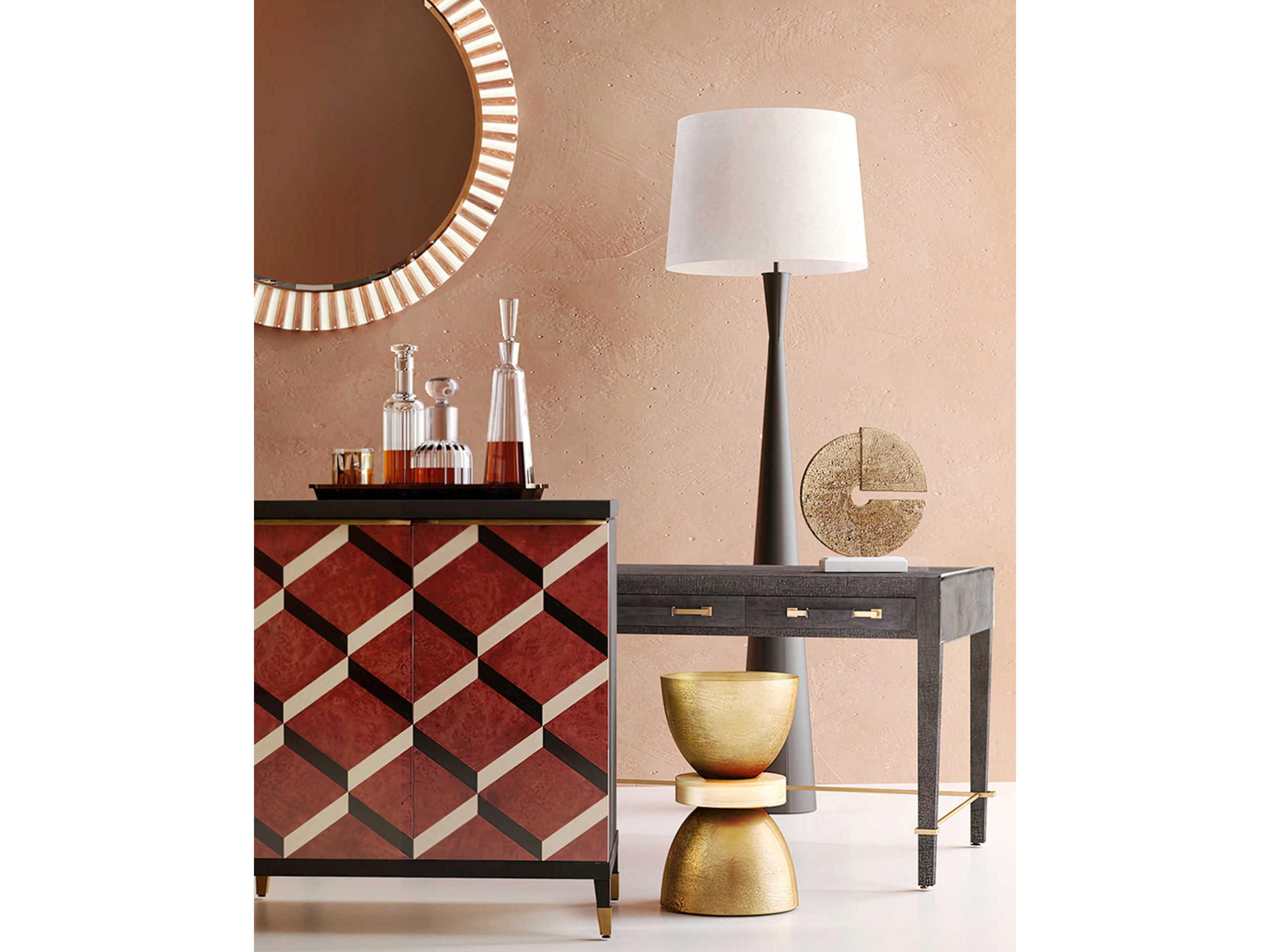 Currey & Company Aged Brass / White Daman Sculpture