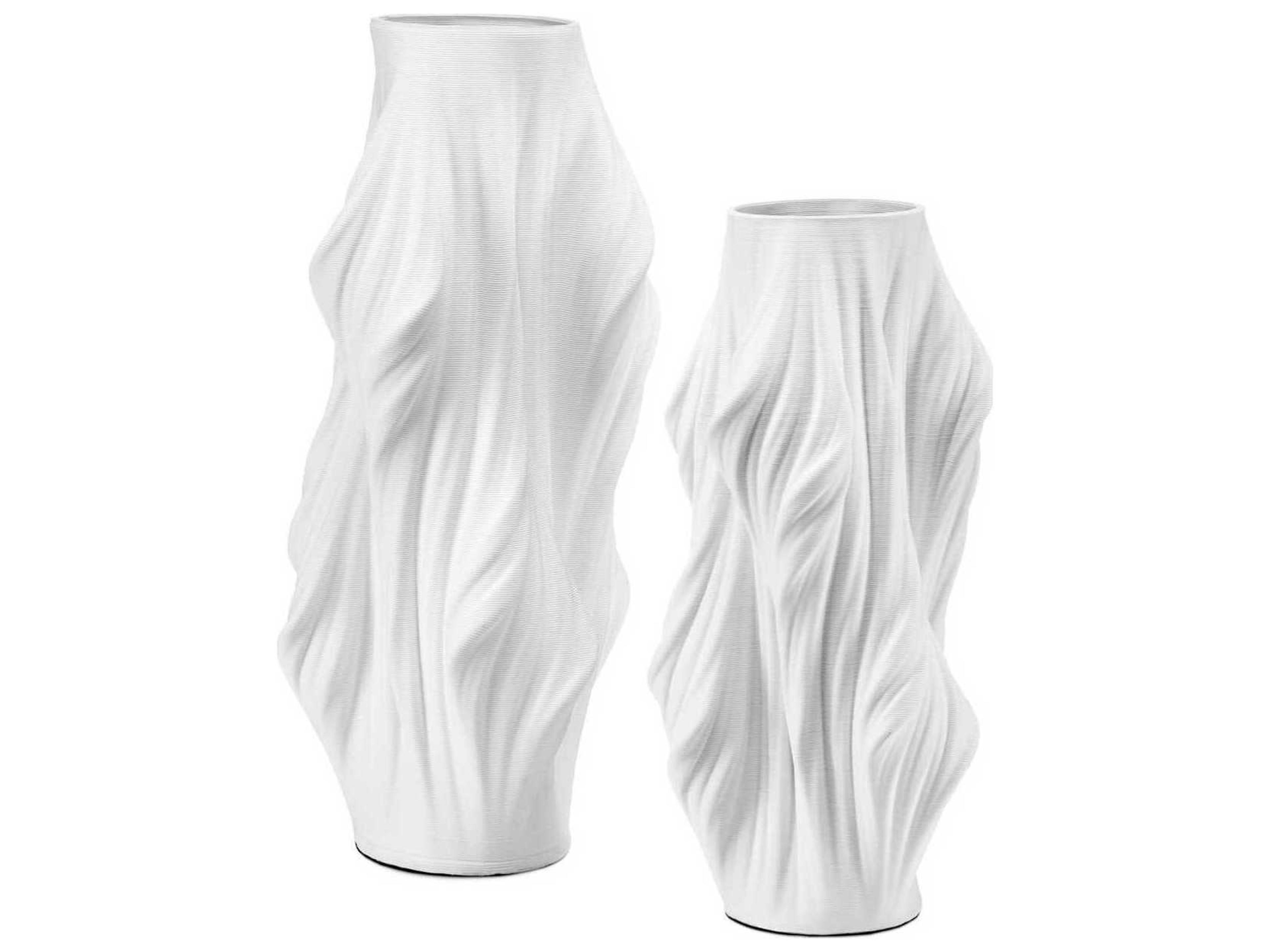 Currey & Company Yin White 15" High Vase