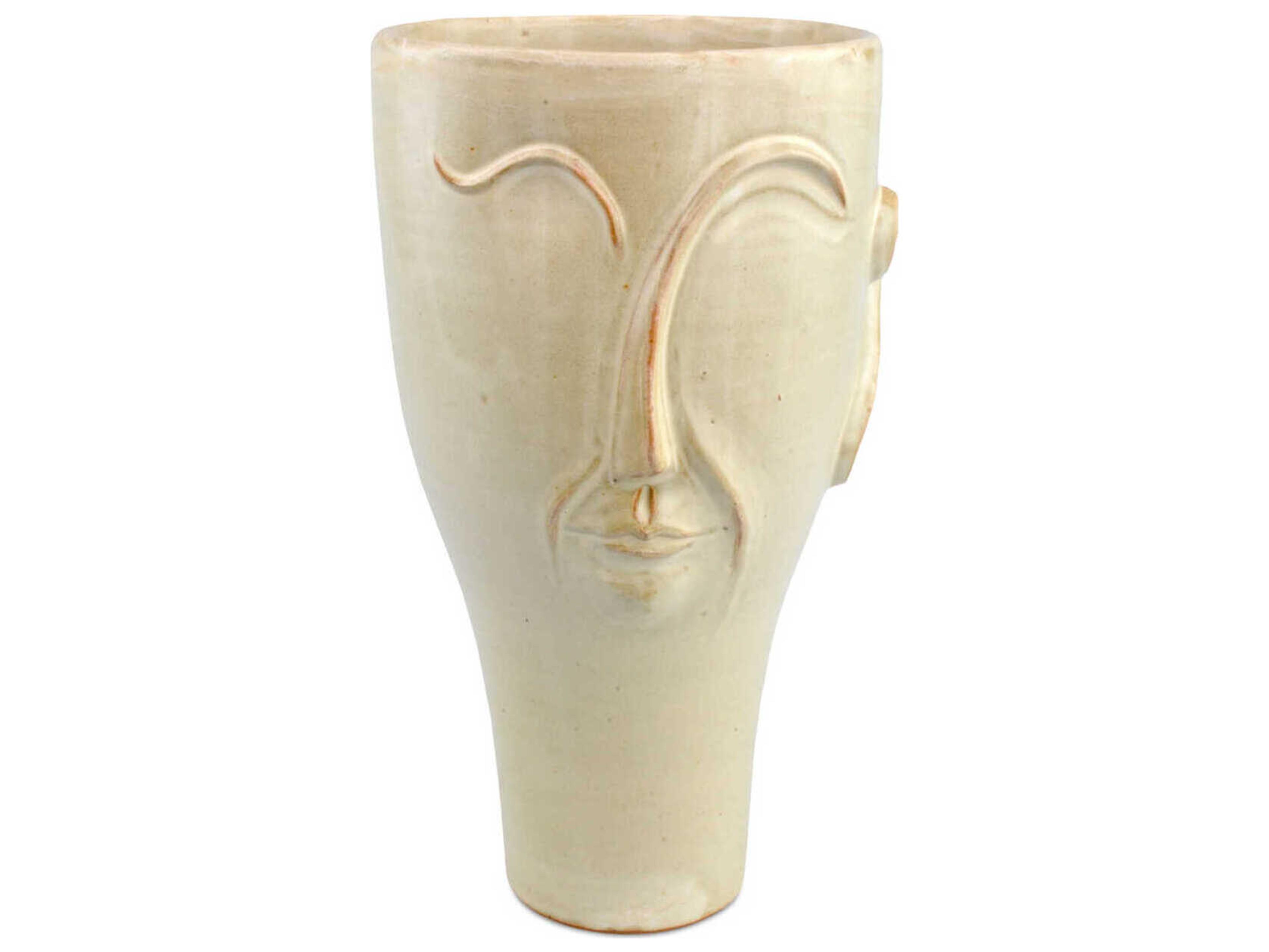 Currey & Company Milky White 14" High Poet Vase