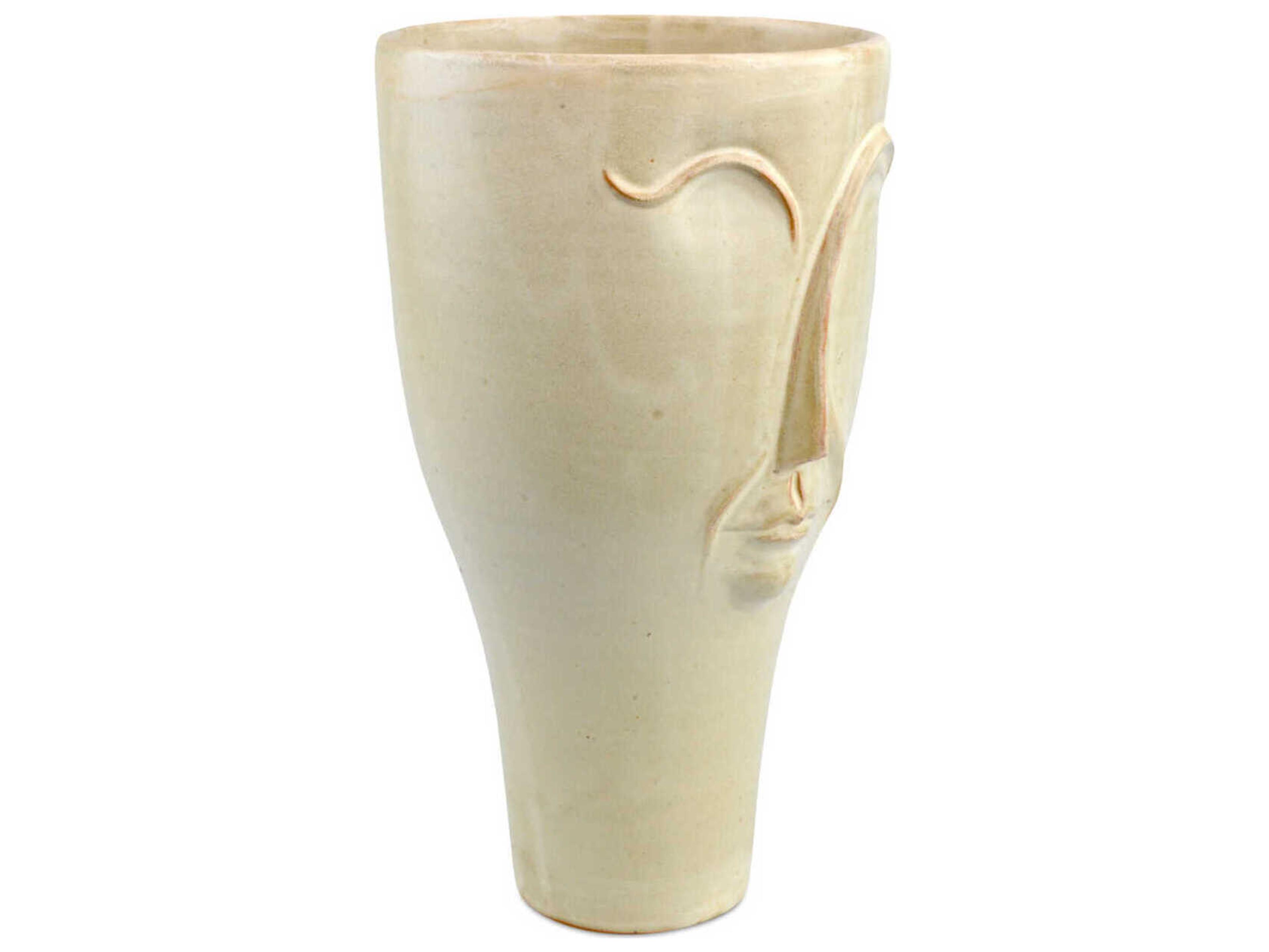 Currey & Company Milky White 14" High Poet Vase