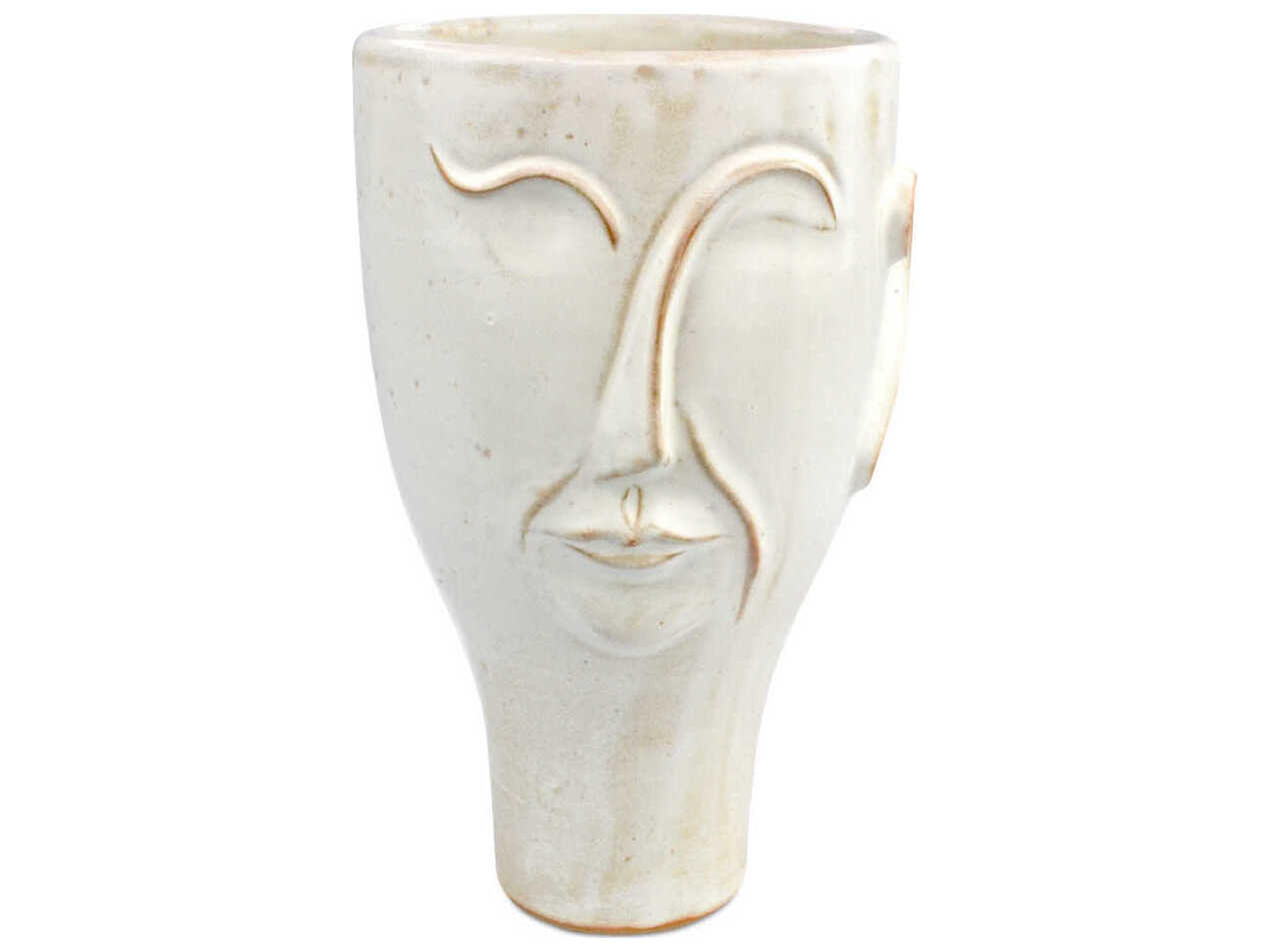 Currey & Company Milky White 11" High Poet Vase