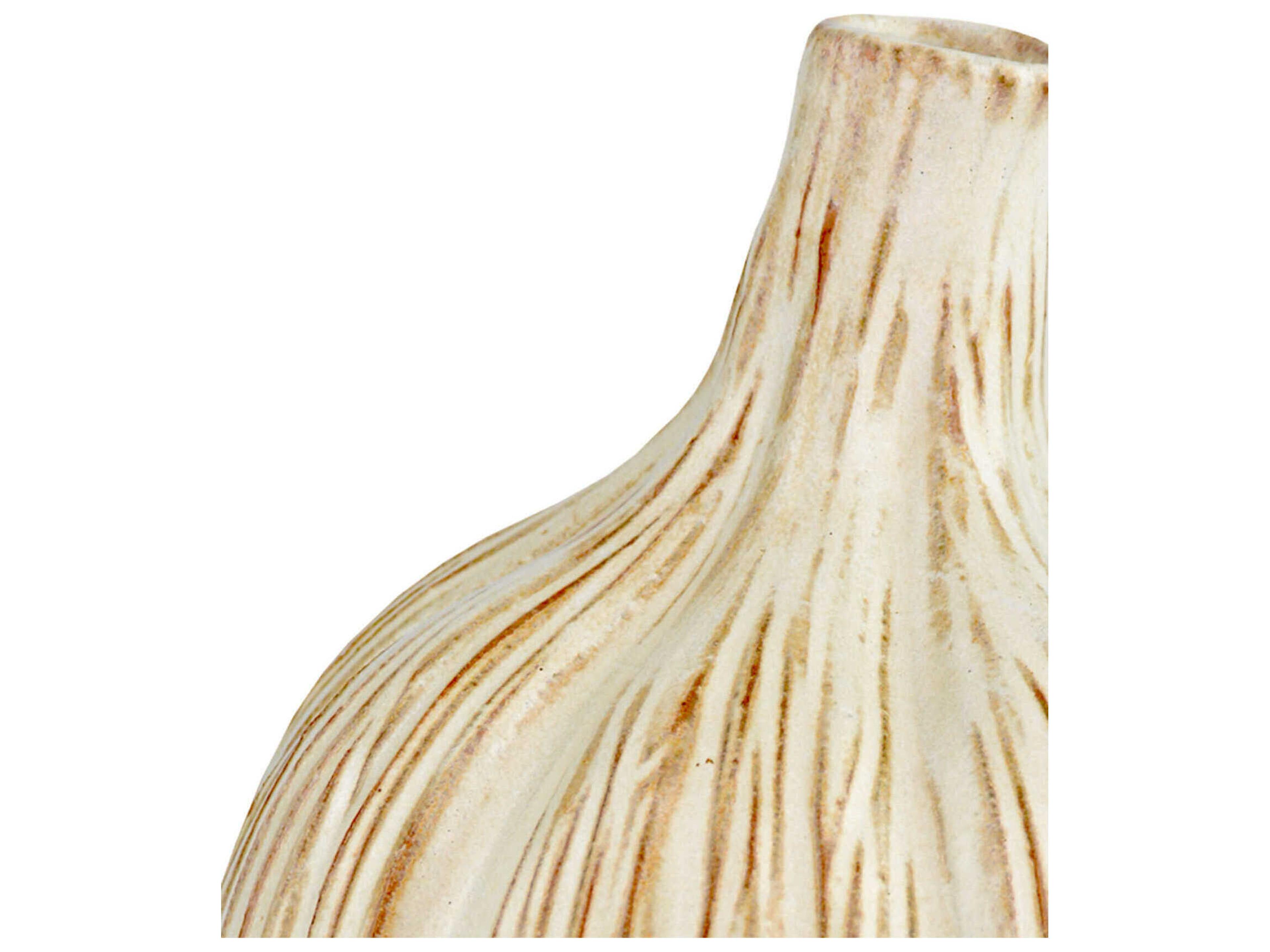 Currey & Company Milky White 7" High Garlic Bulb Sculpture