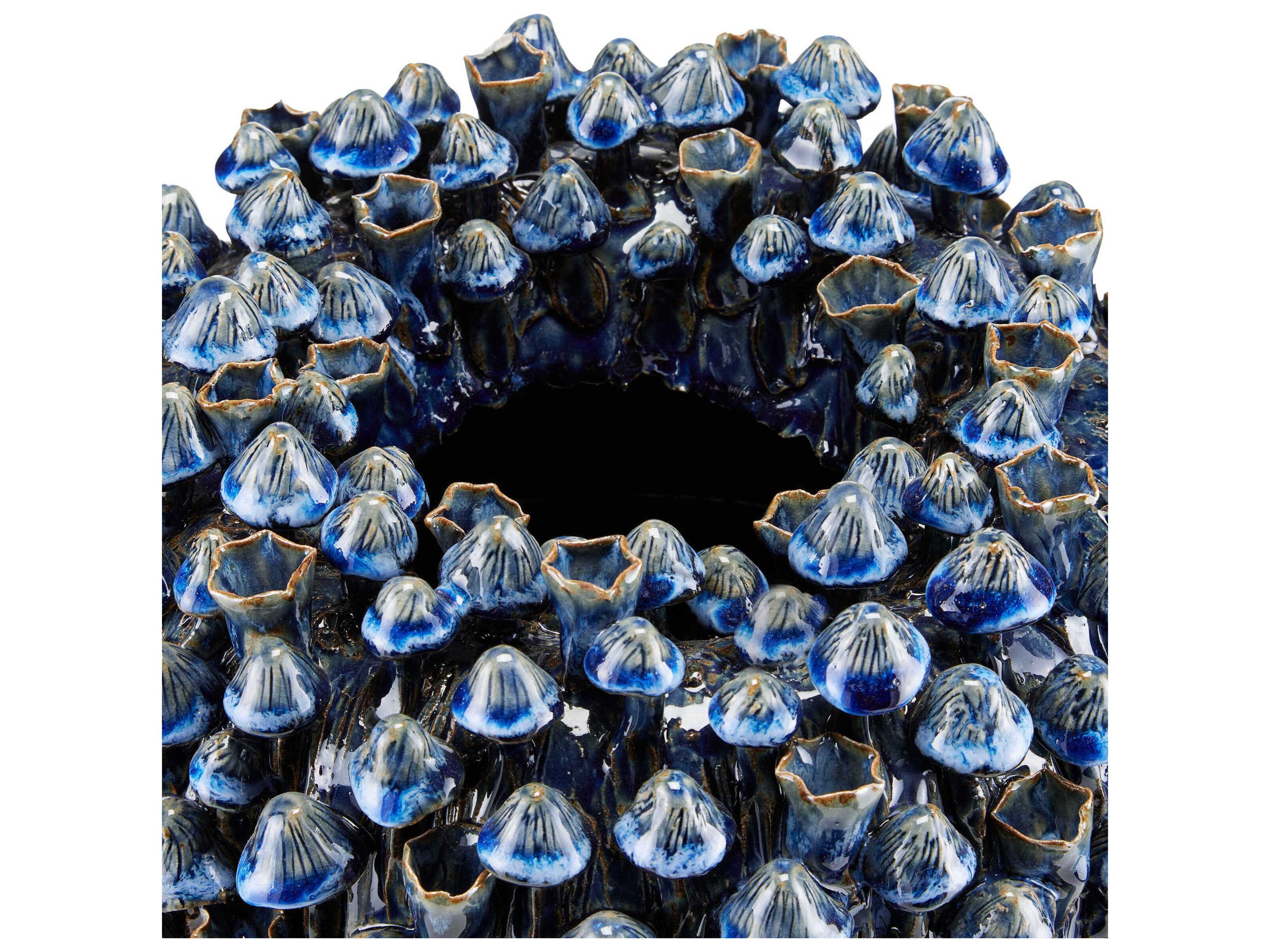 Currey & Company Manitapi Blue Vase