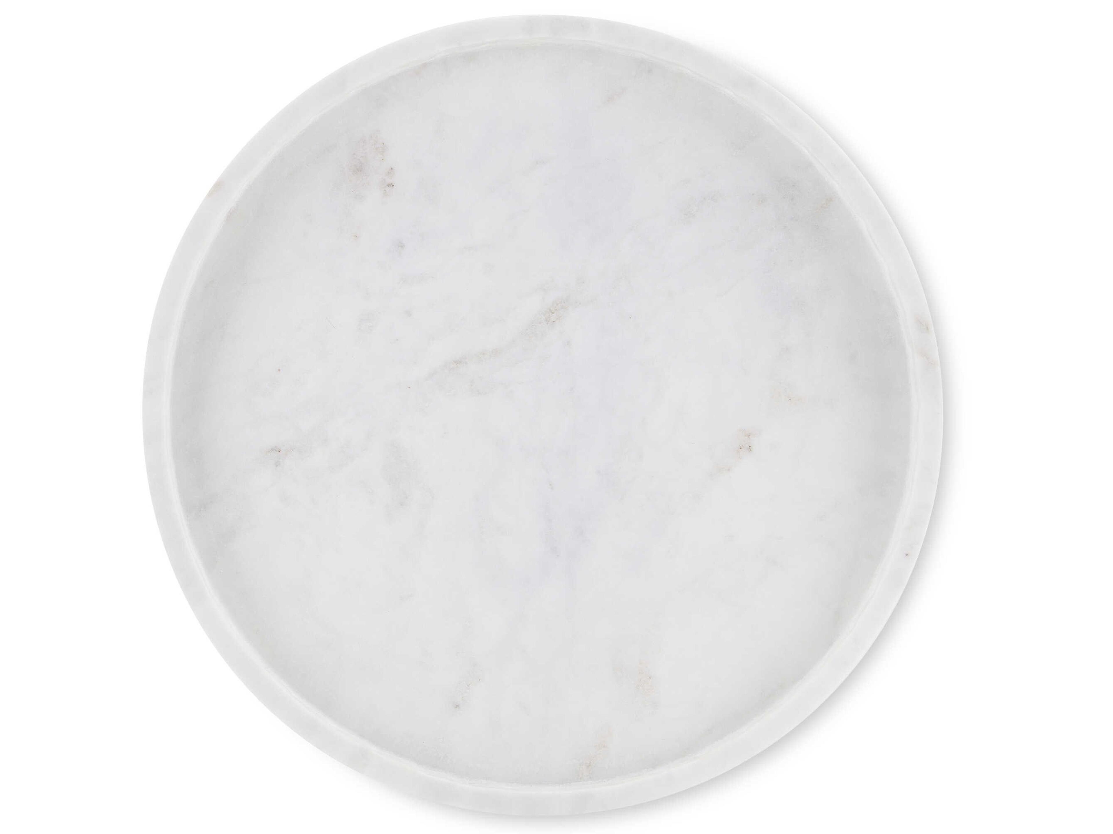 Currey & Company Freya White Serving 16" Tray