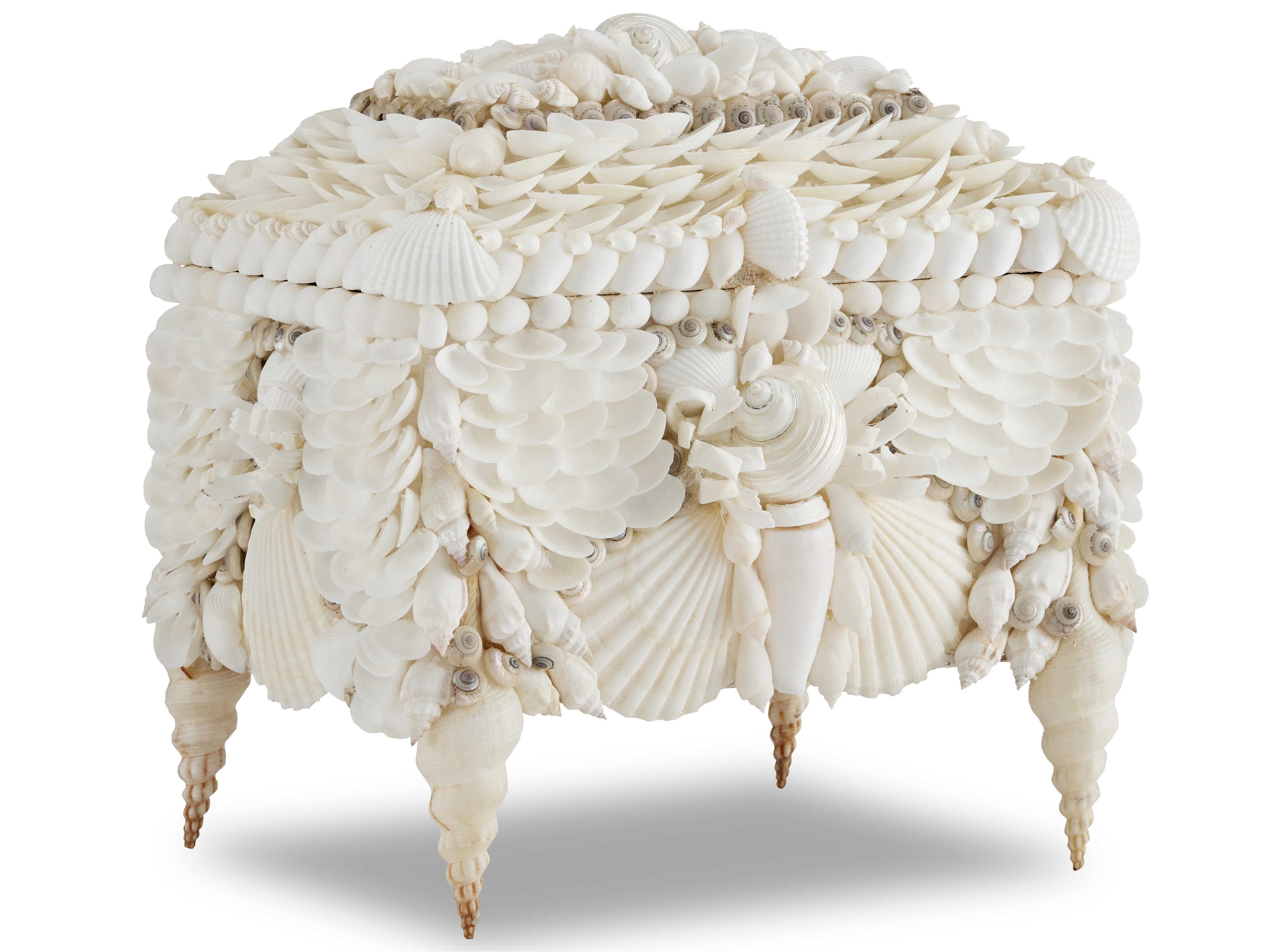 Boardwalk White Shell Jewelry Box