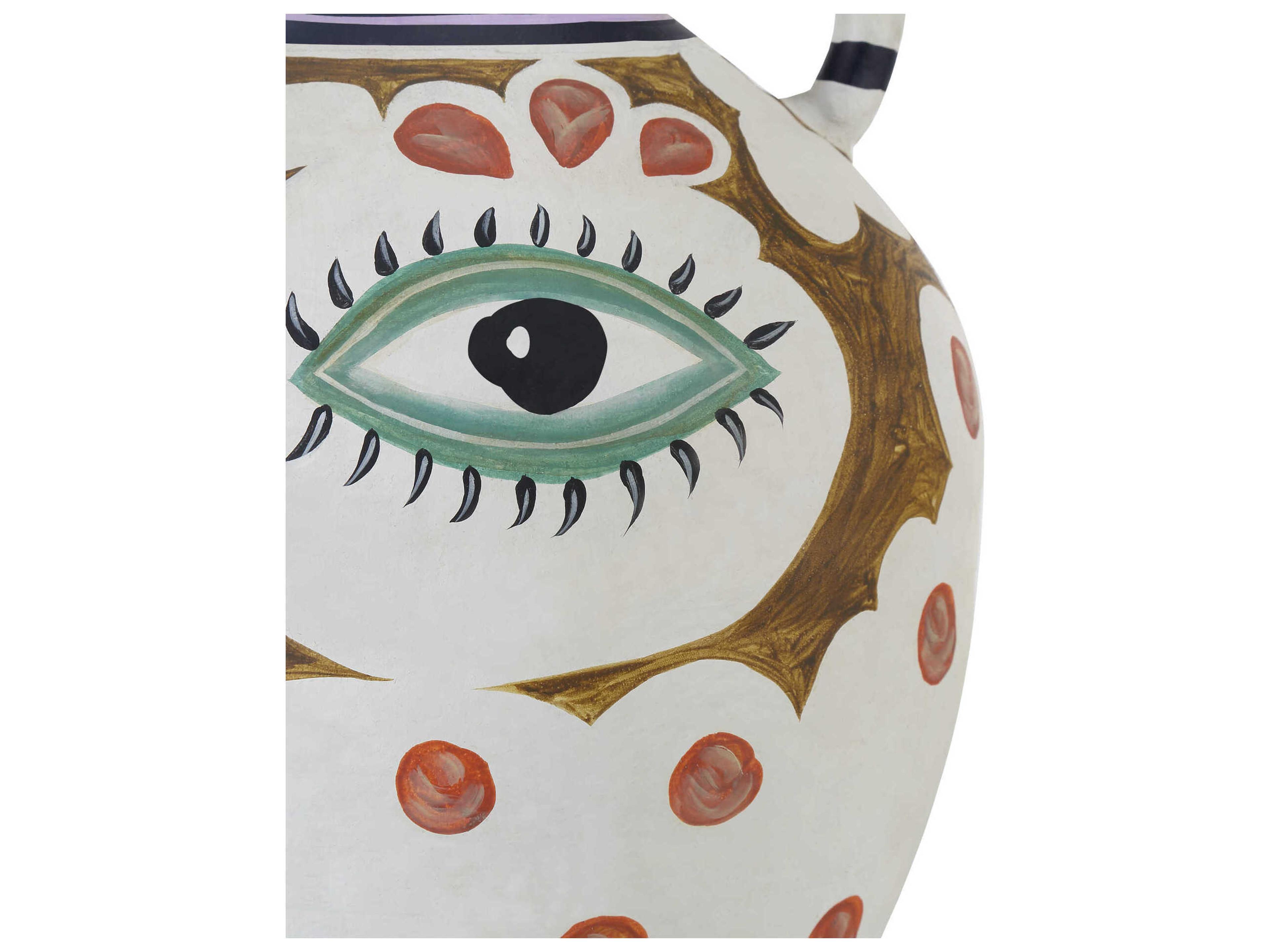 Currey & Company Multicolor Hamsa Demijohn Vase