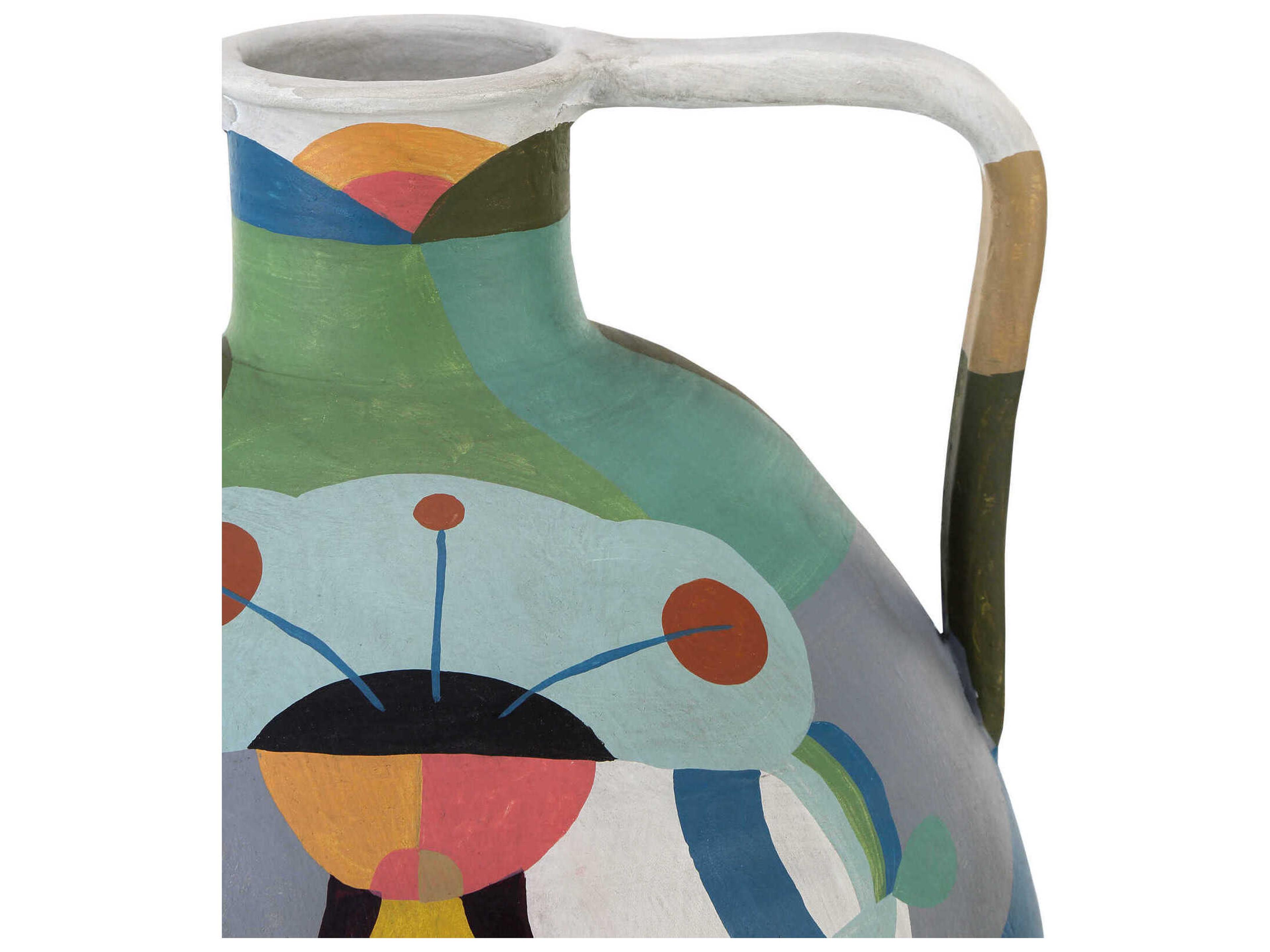 Currey & Company Multicolor 24" High Amphora Vase