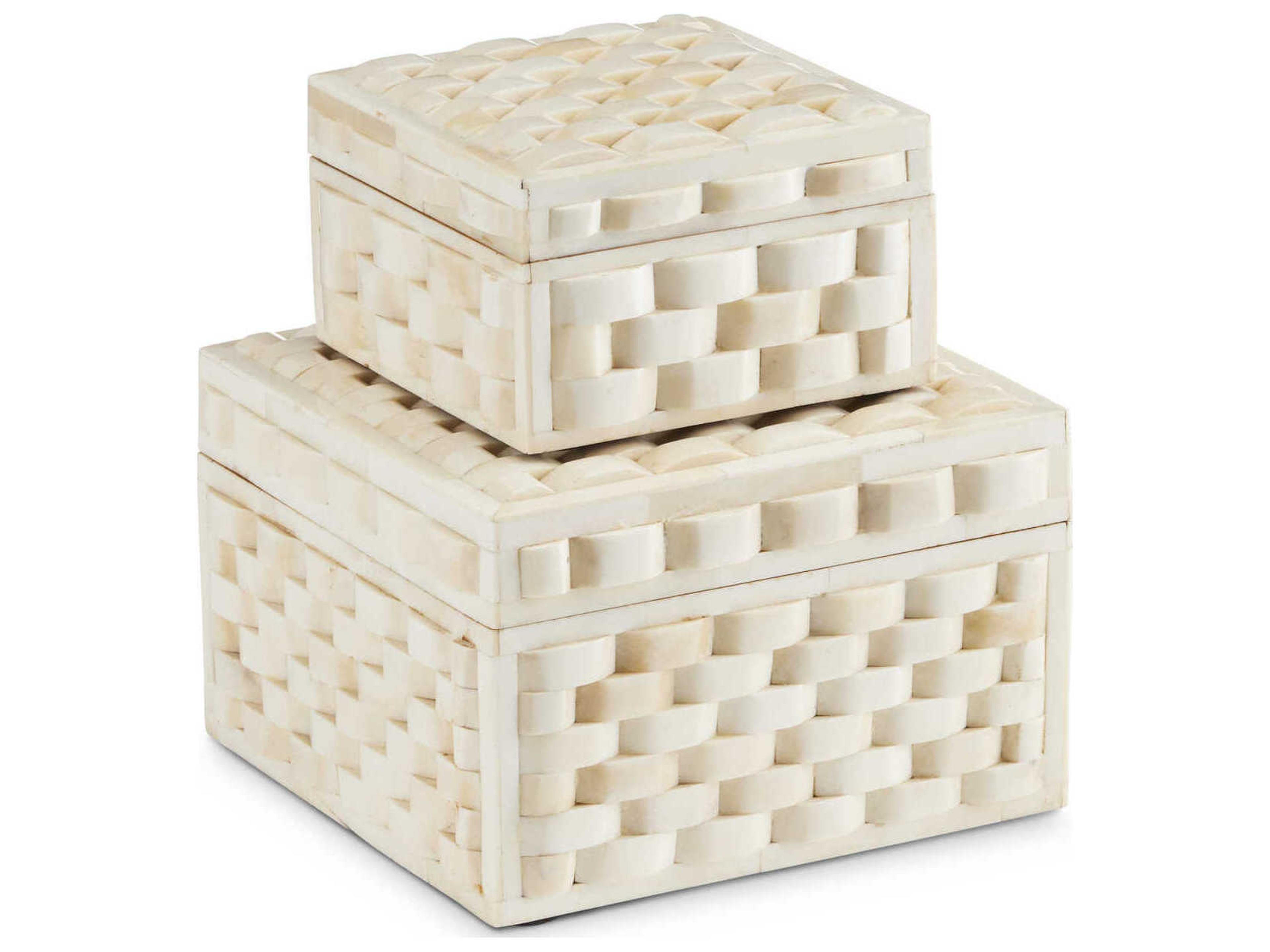 Currey & Company Natural Felice Box Set of 2