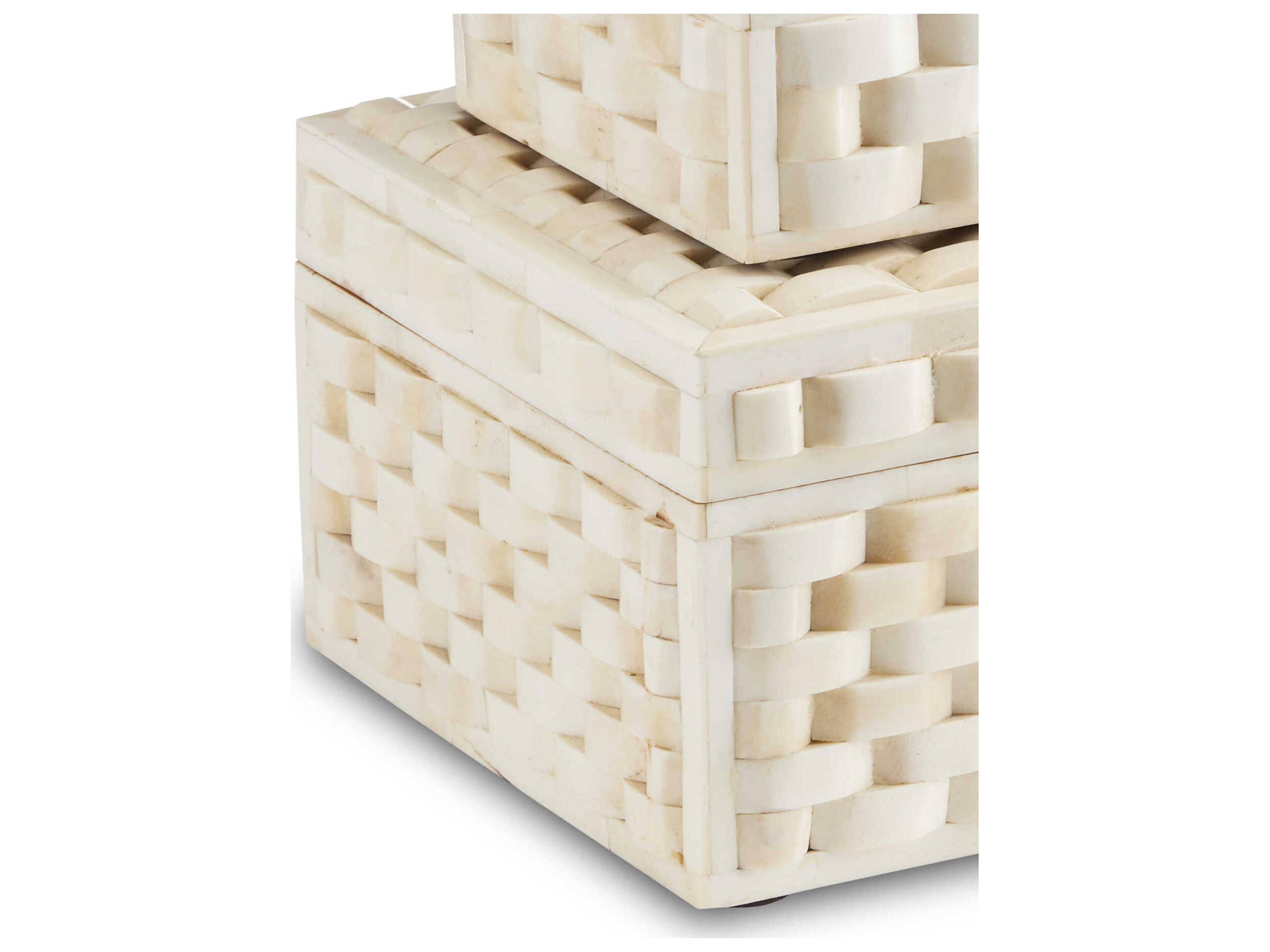 Currey & Company Natural Felice Box Set of 2