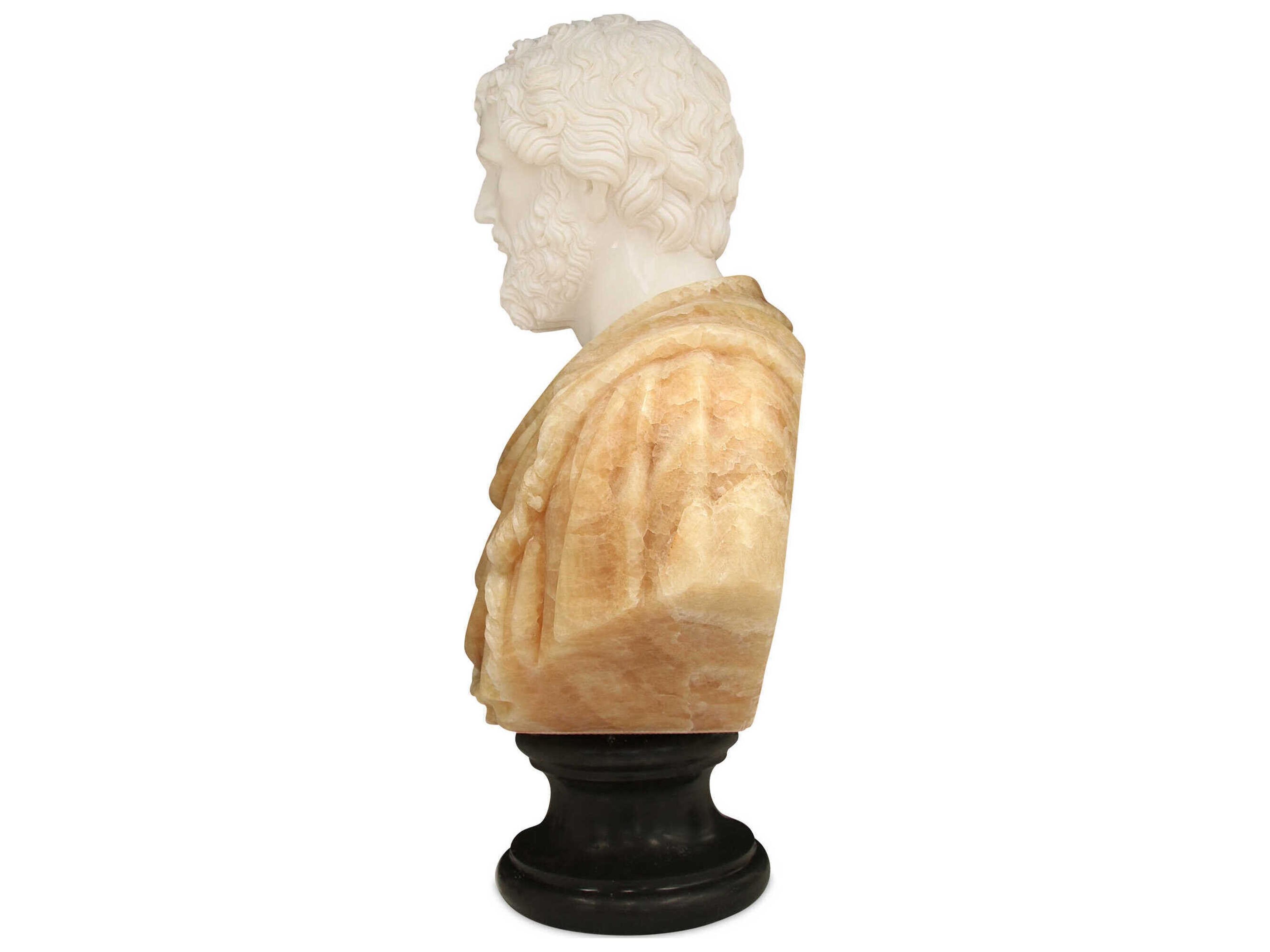 Currey & Company Thanos Marble Bust Sculpture
