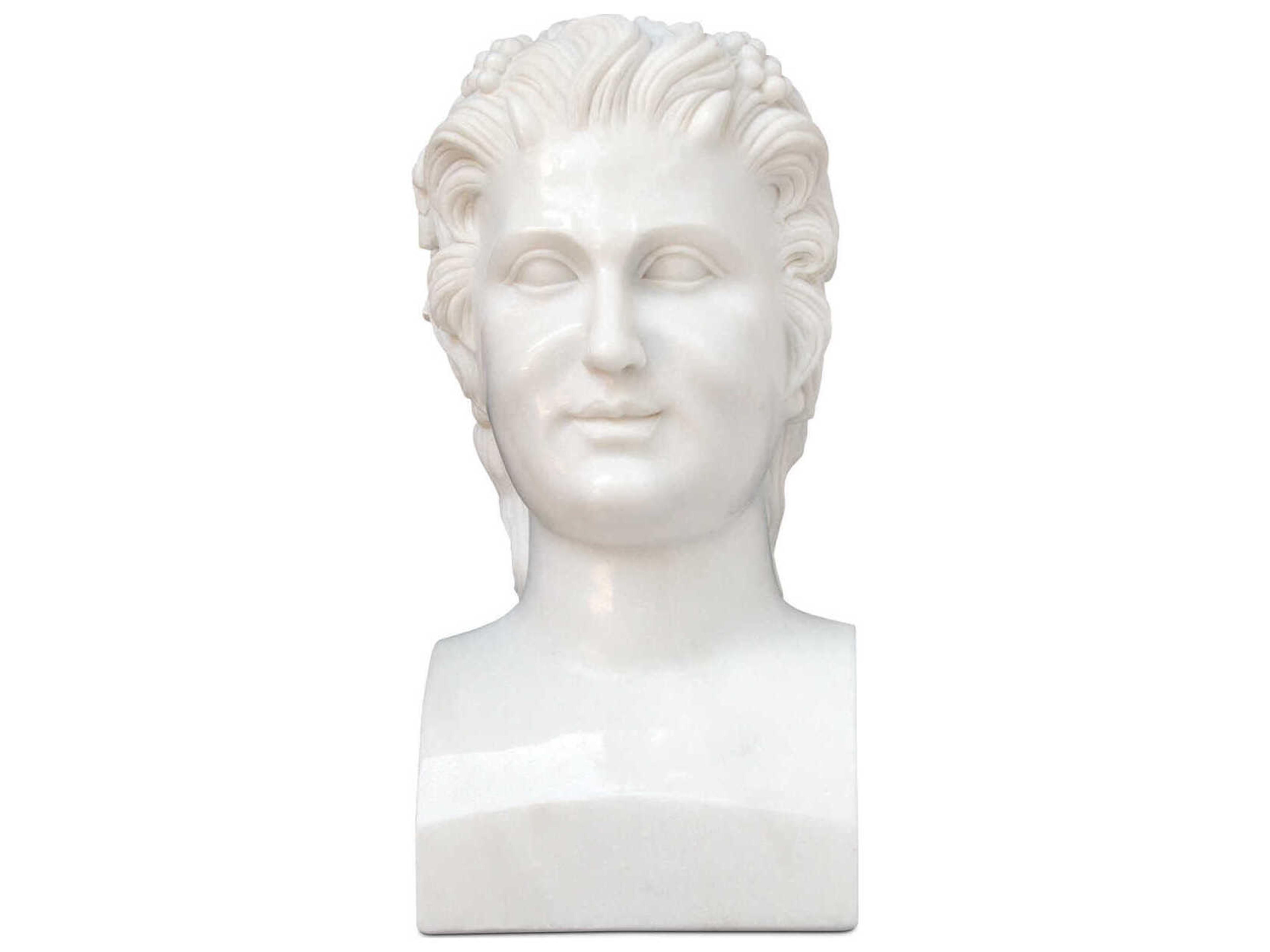 Currey & Company Hector Marble Bust Sculpture