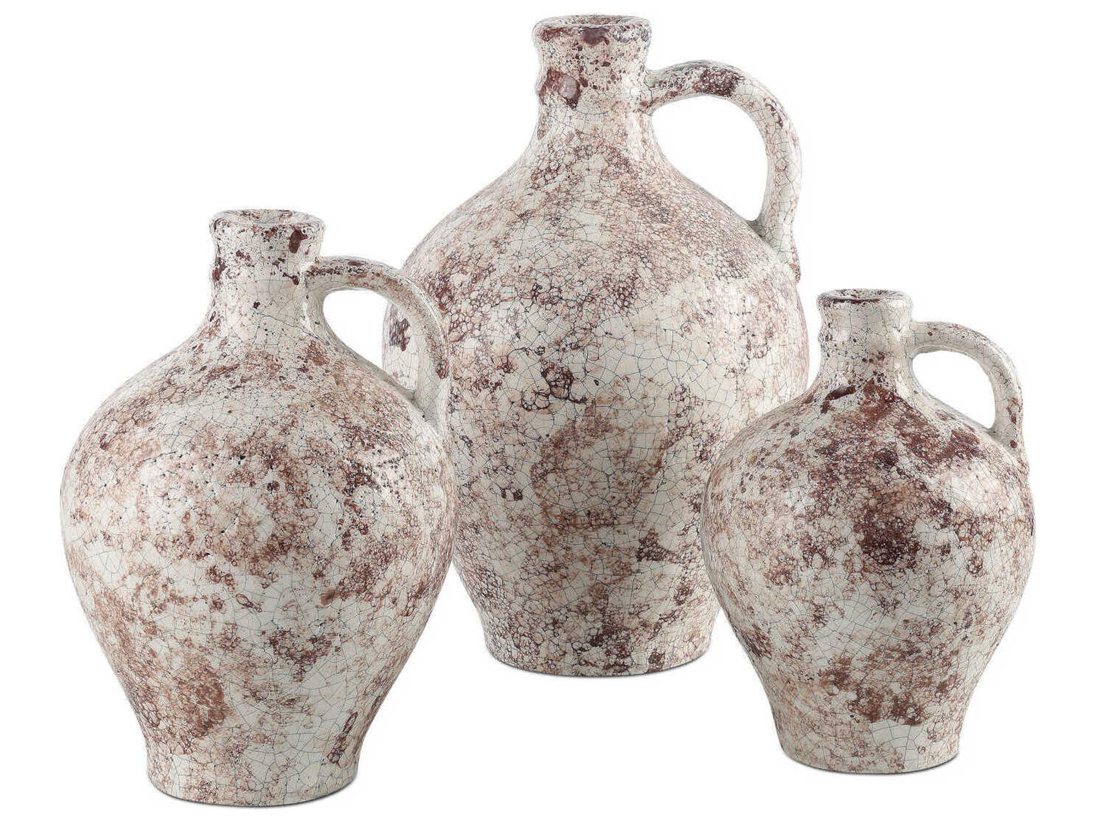 Brown / Off White Marne Demijohn Vase Set of 3