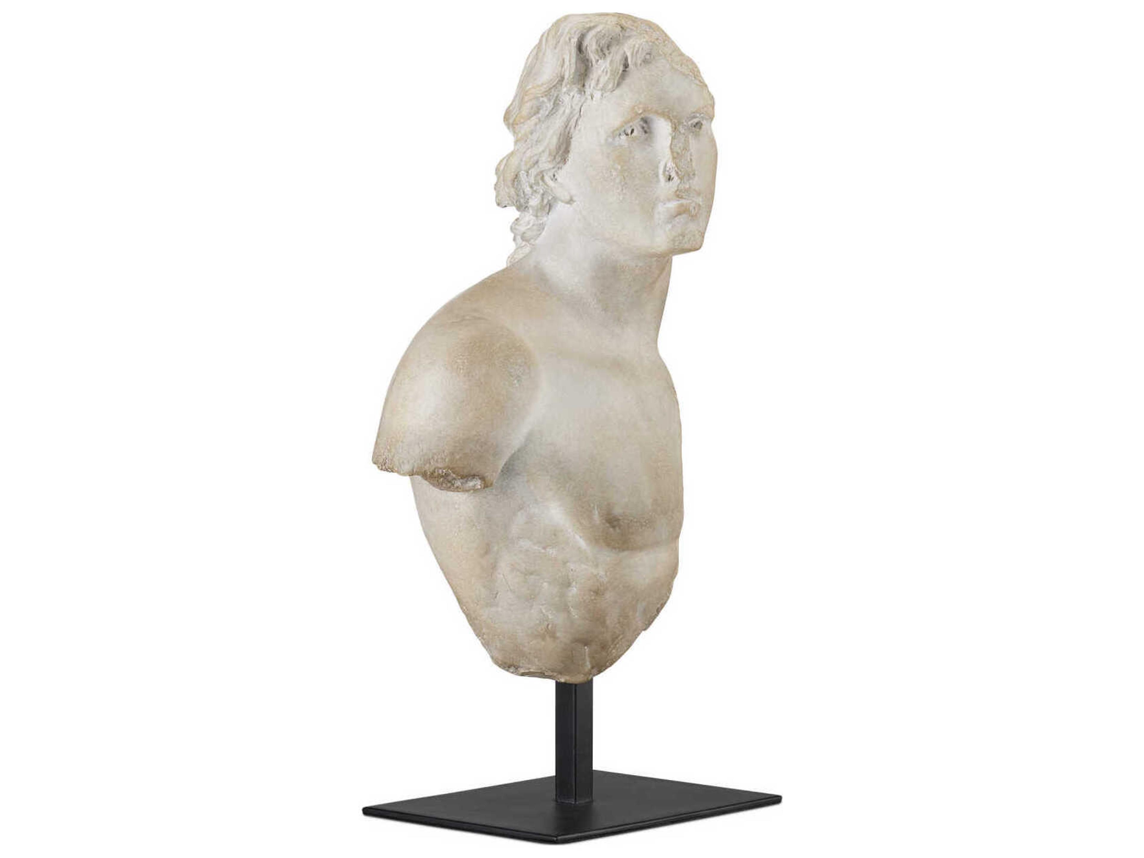 Currey & Company Aged Beige Young Royal Greek Torso Sculpture