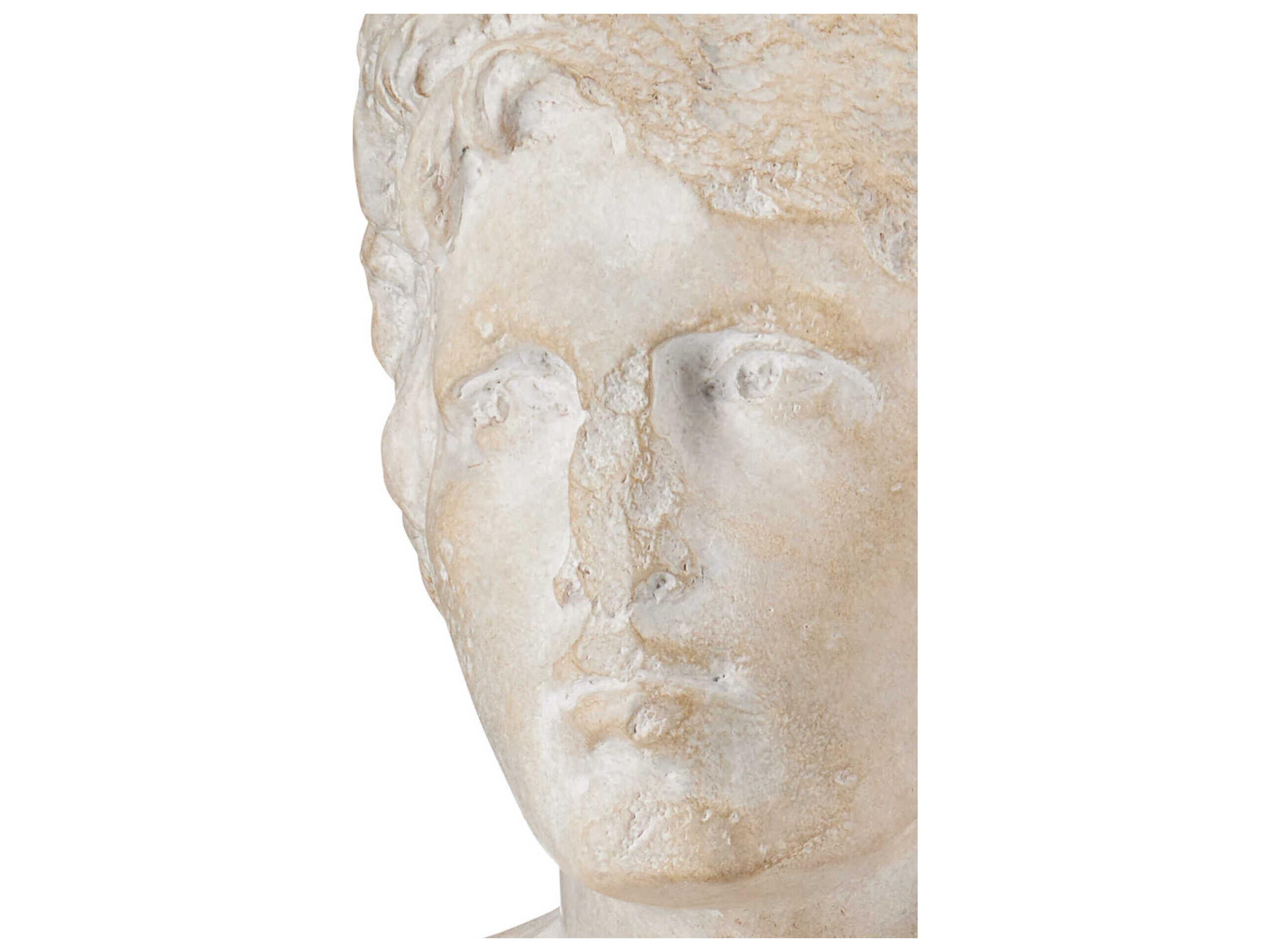 Currey & Company Aged Beige Young Royal Greek Torso Sculpture