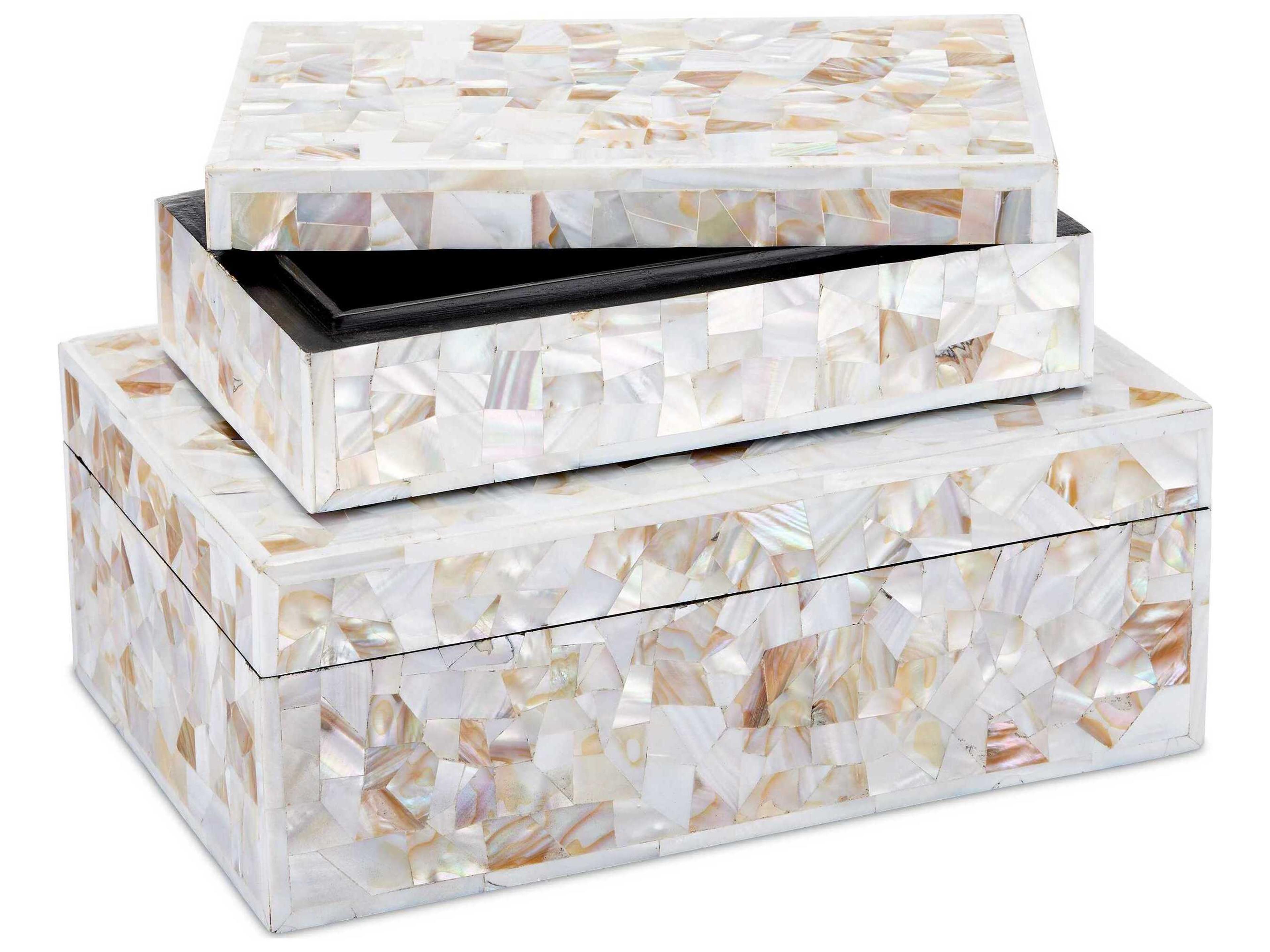 Currey & Company Uma Mother of Pearl Box Set of 2