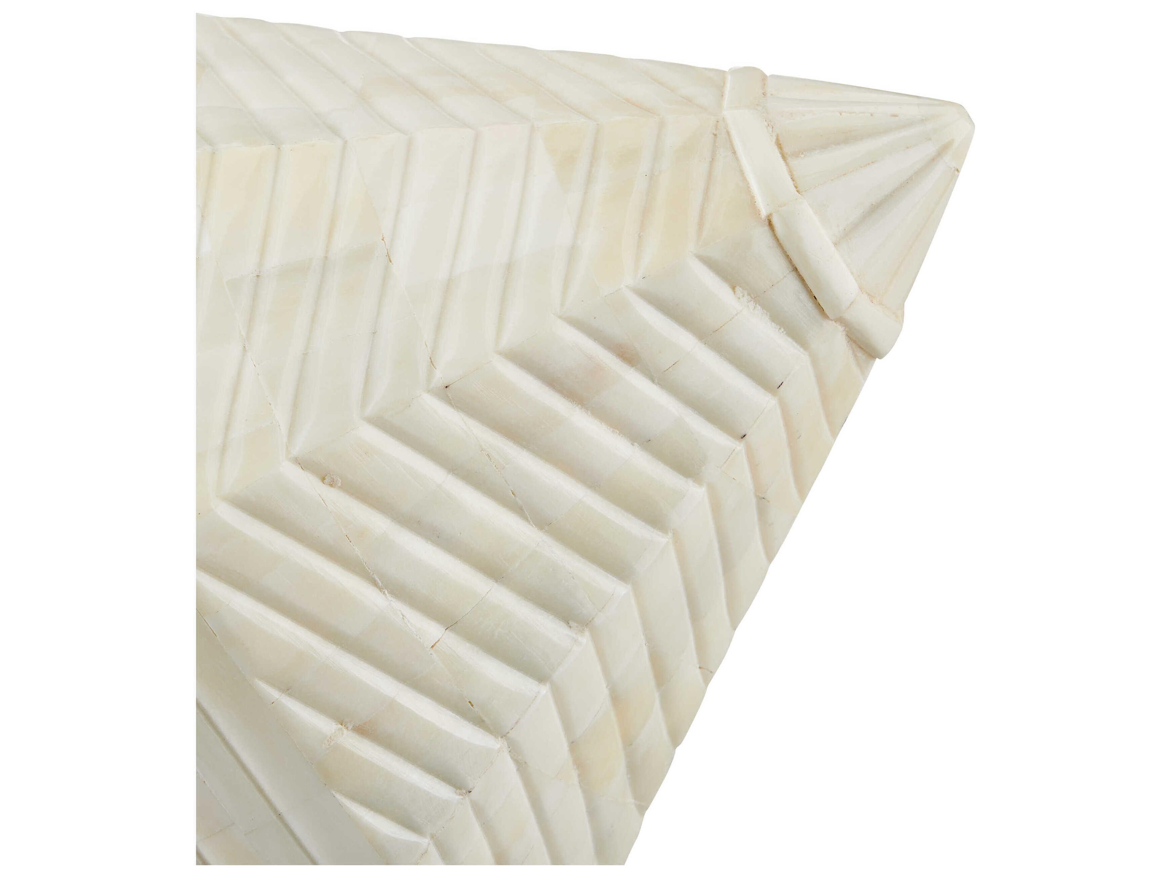 Currey & Company Pavi Bone Prism Sculpture Set of 2