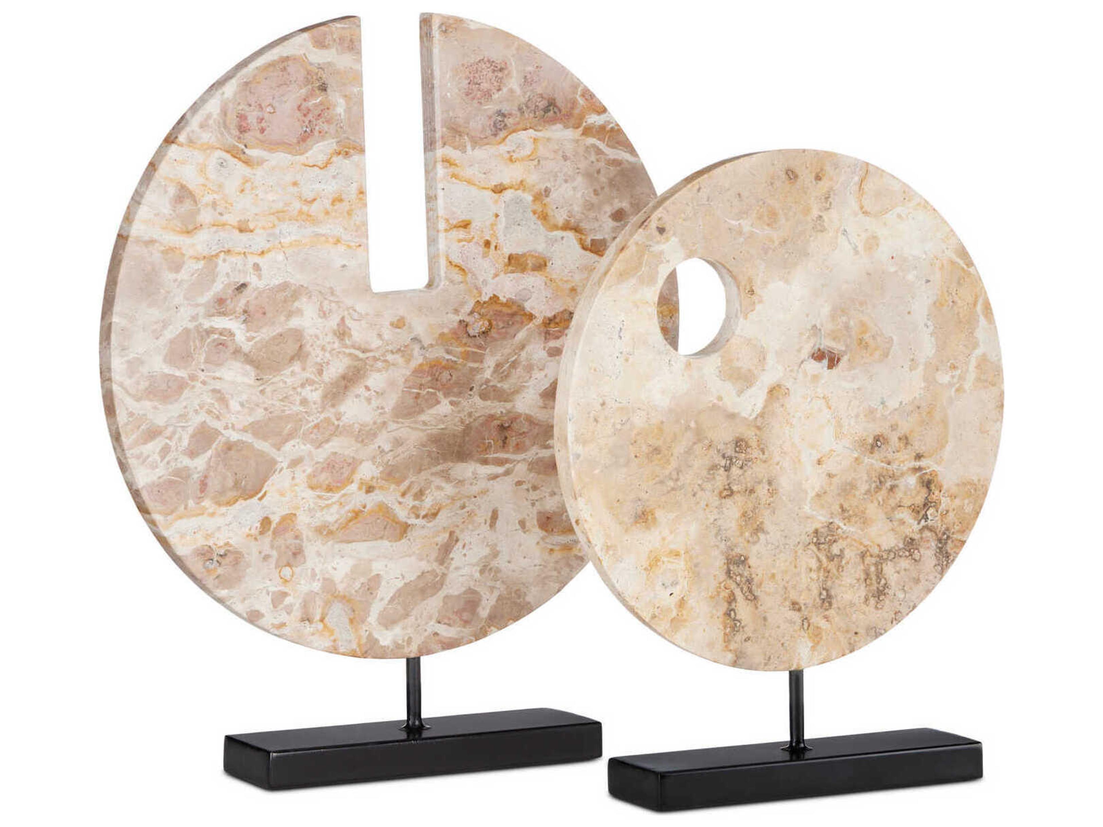 Currey & Company Wes Marble Disc Sculpture