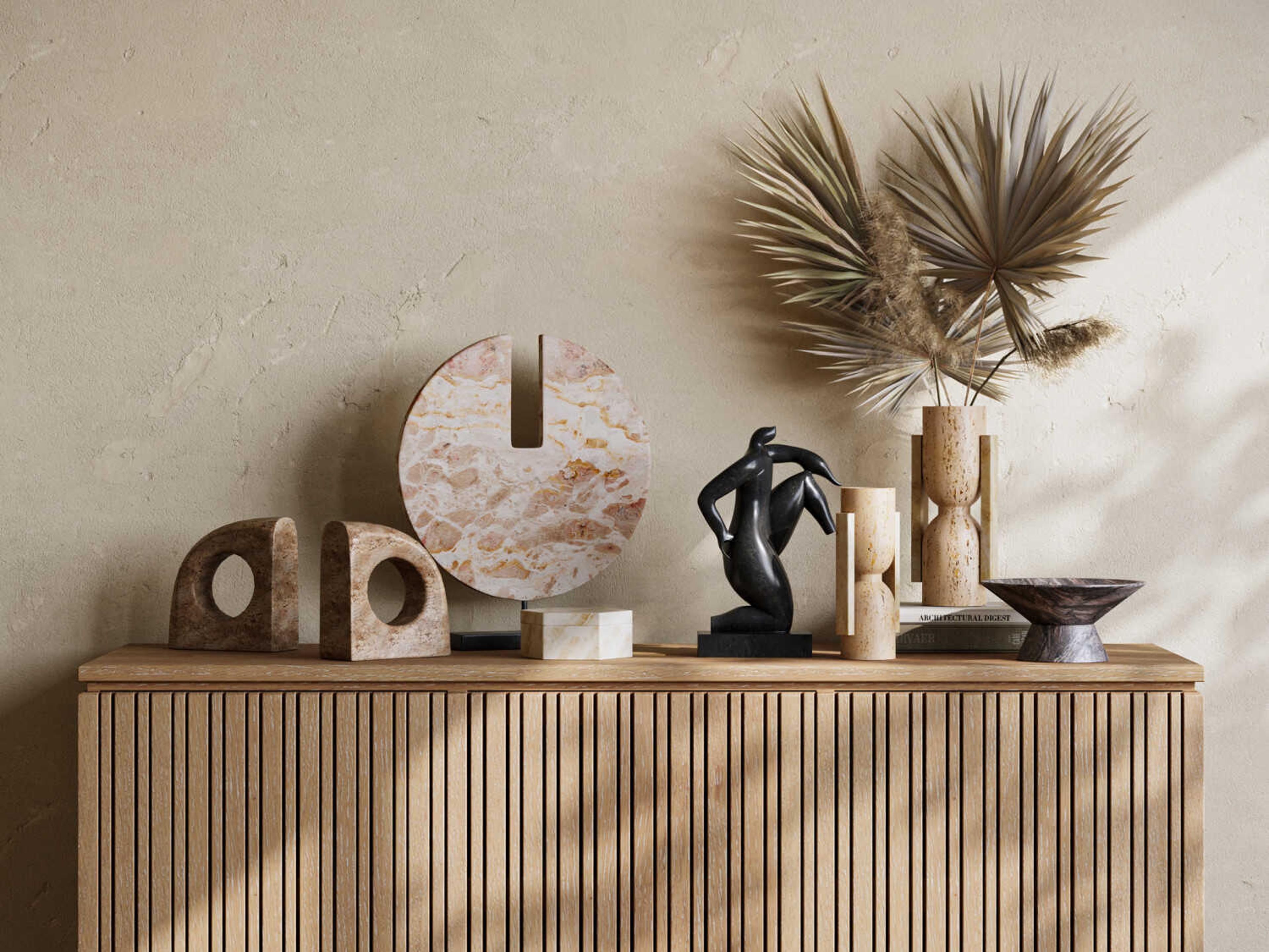 Currey & Company Anu Marble Disc Sculpture