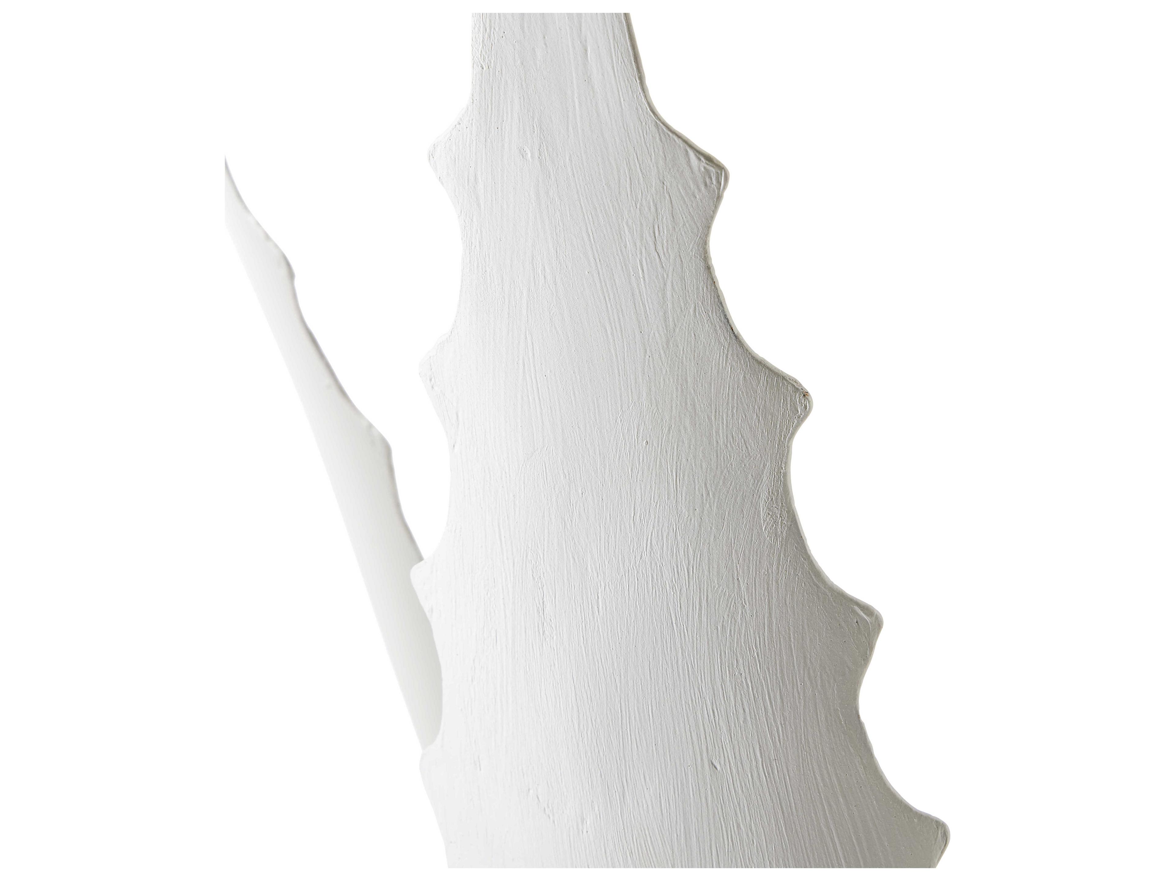 Currey & Company Gesso White Agave Object