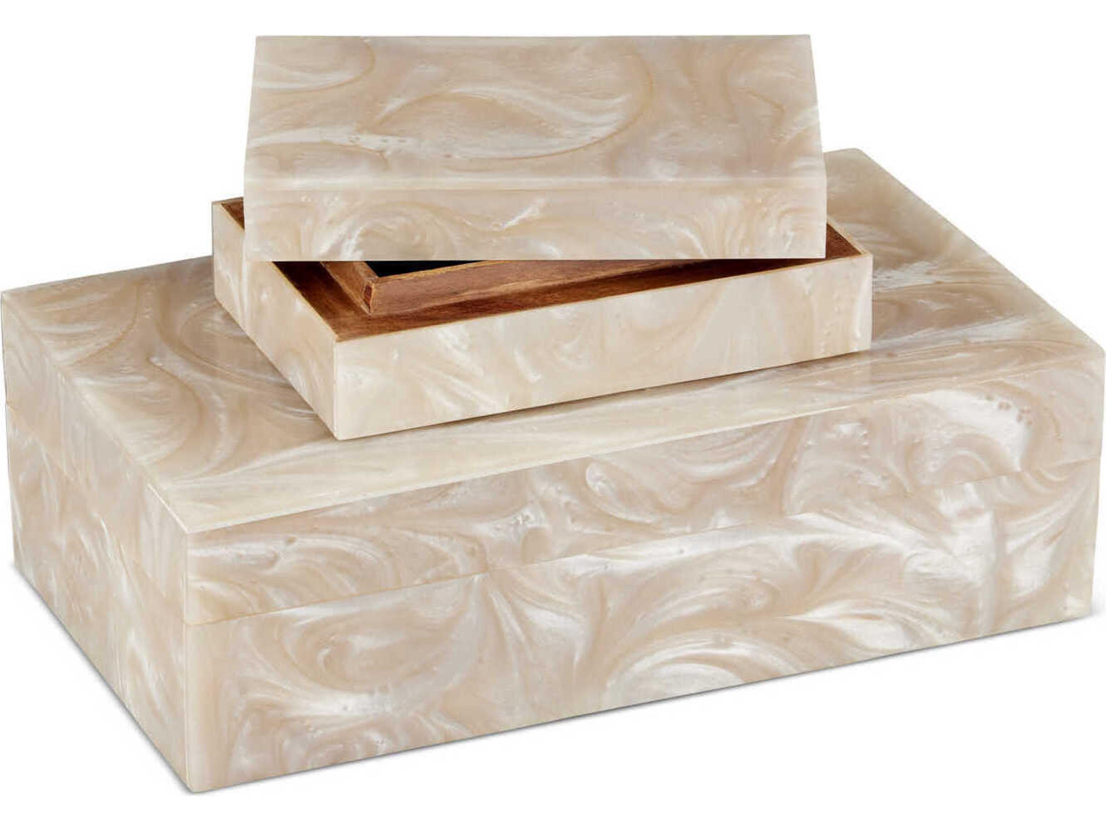 Currey & Company Perlas Swirl Box Set of 2