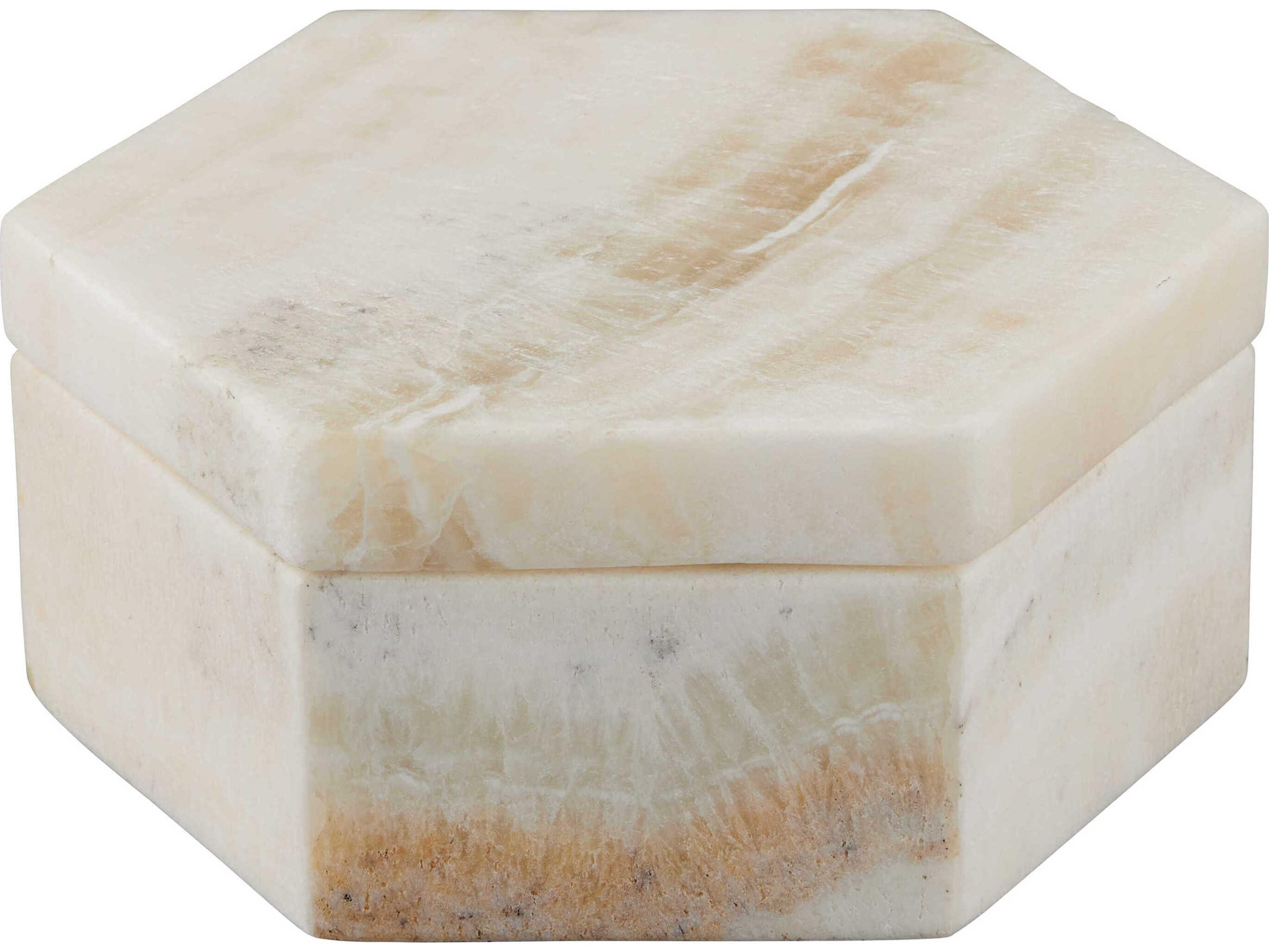 Currey & Company Arco Onyx Hexagon Box