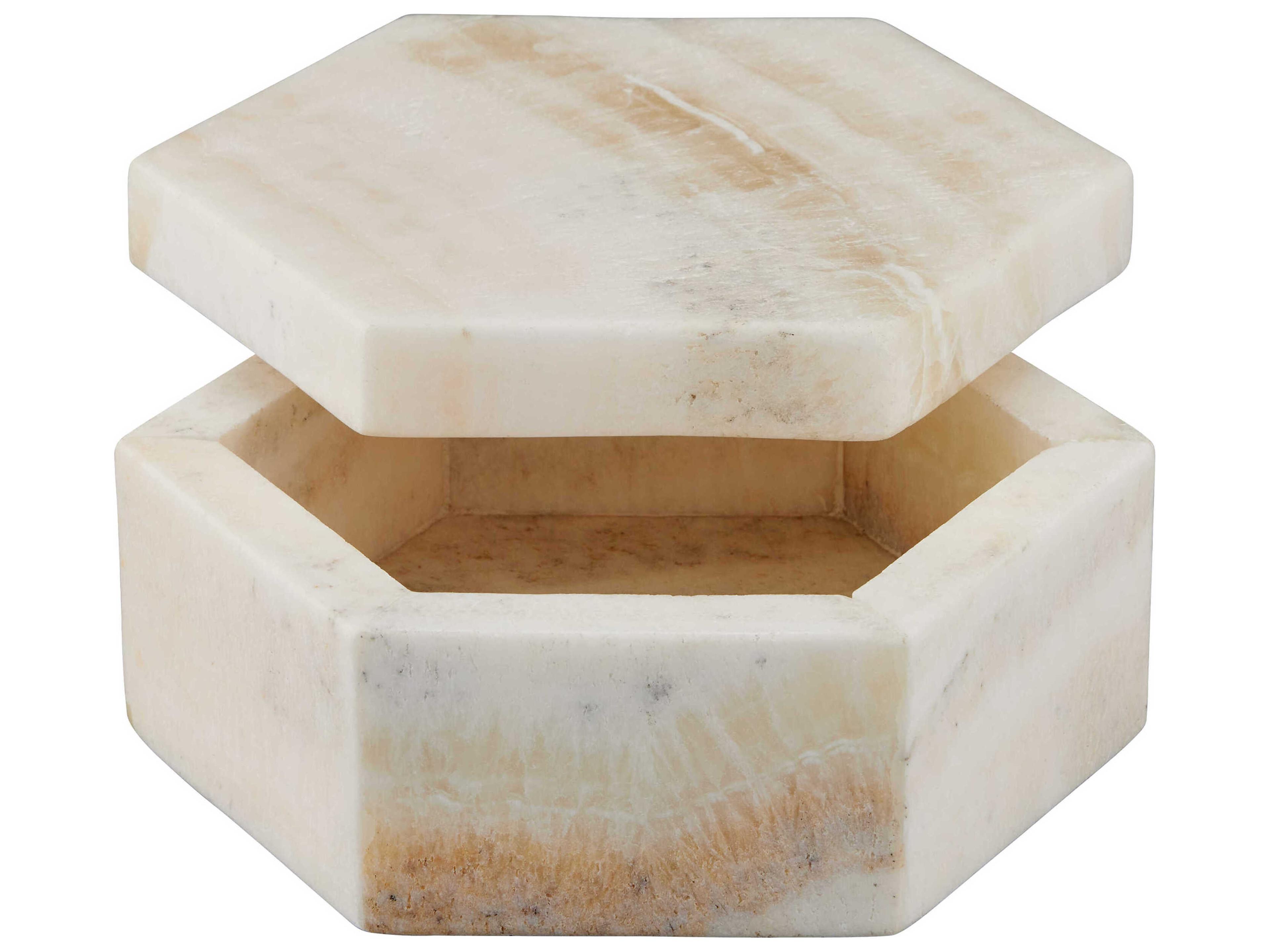 Currey & Company Arco Onyx Hexagon Box