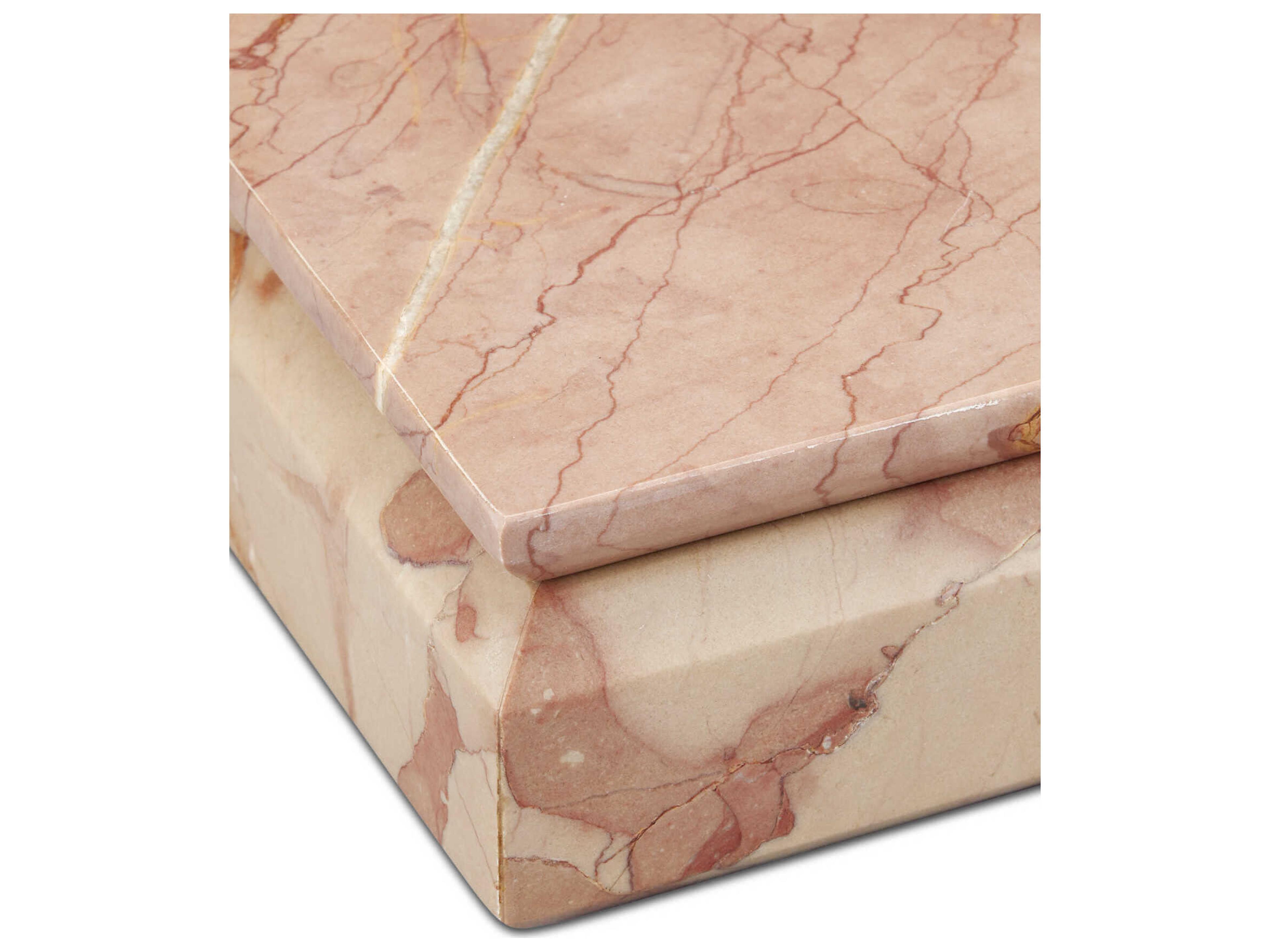 Currey & Company Leslie Rosa Marble Box