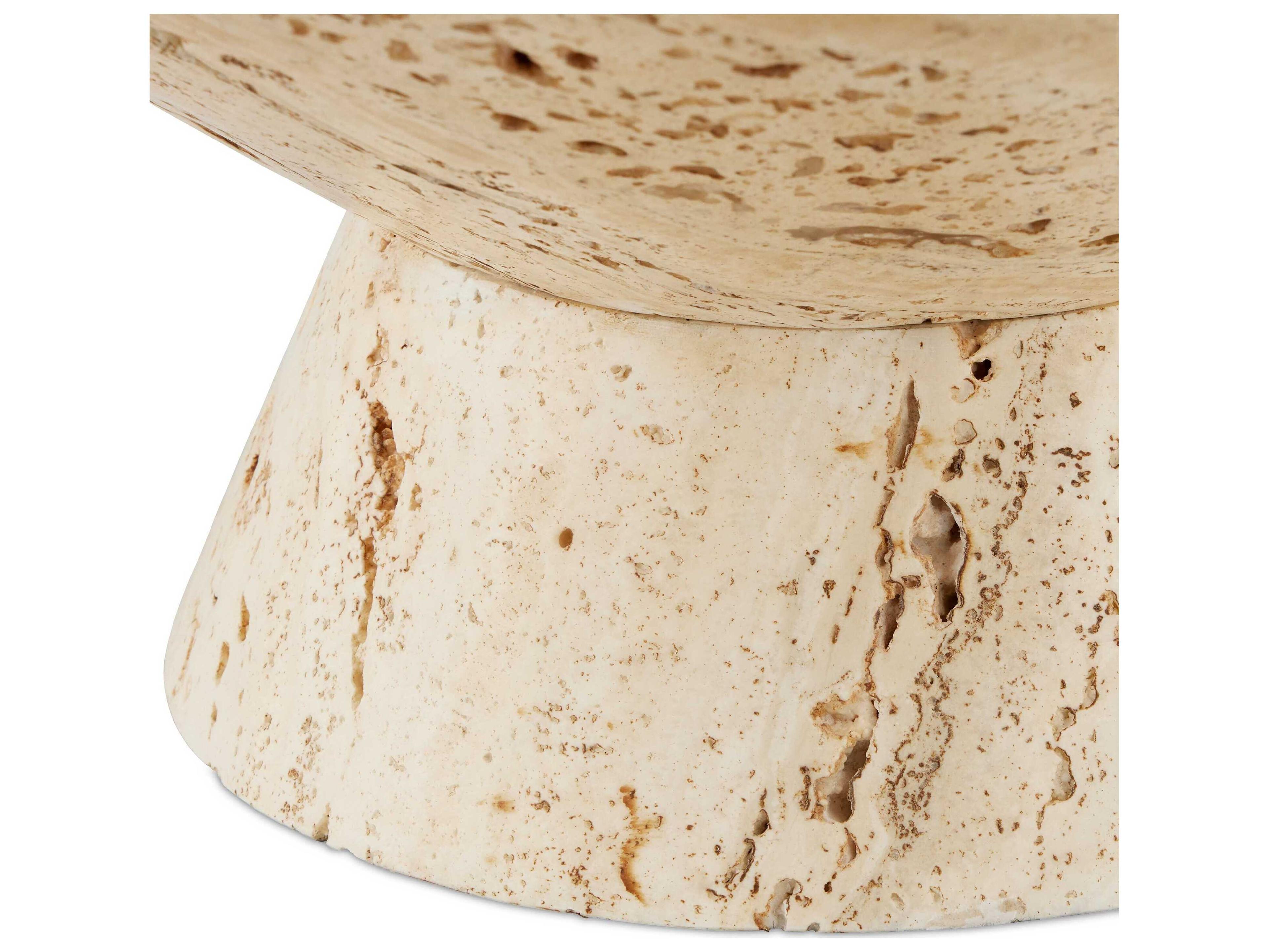 Currey & Company Lubo Travertine Decorative Bowl