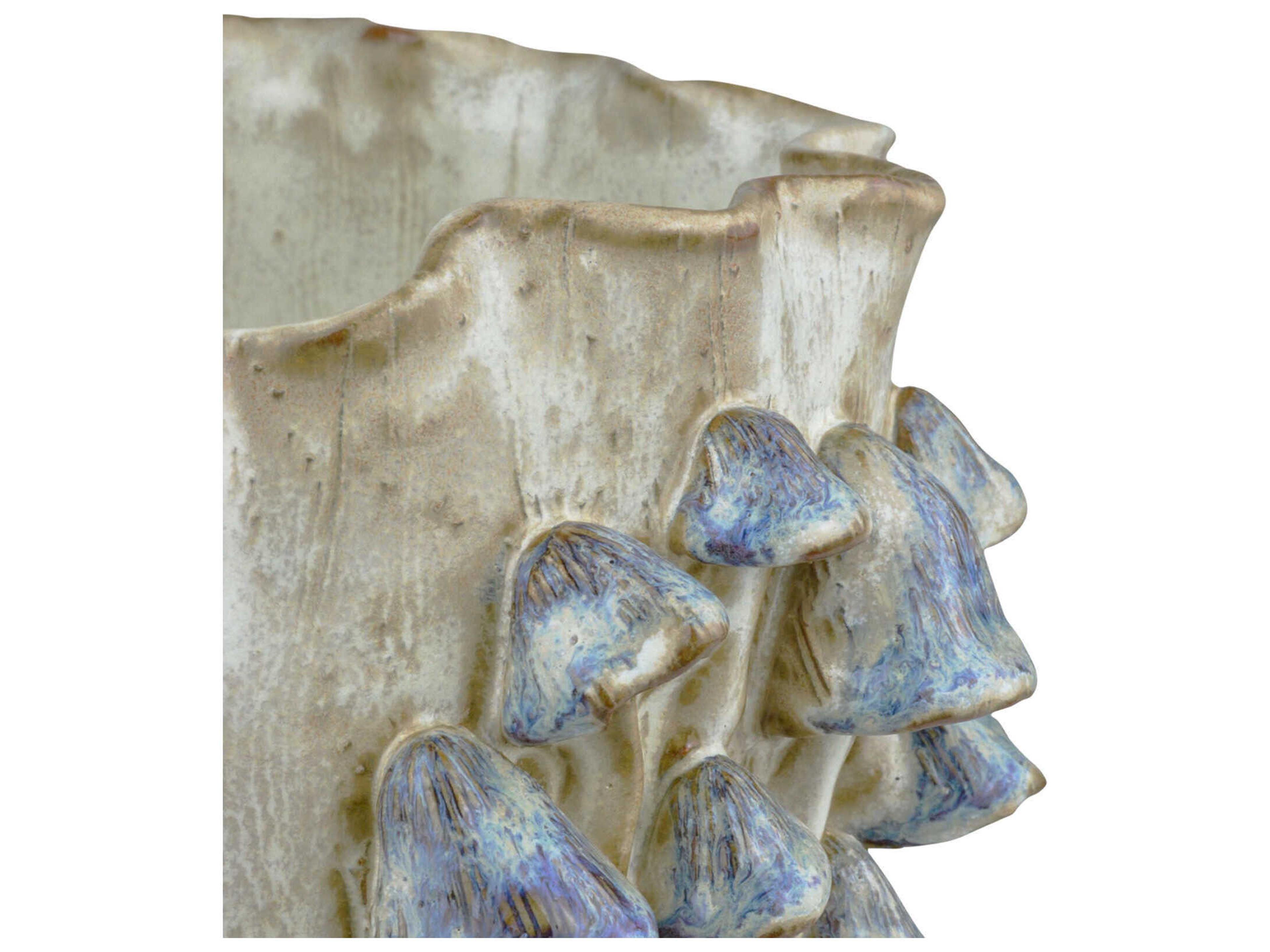 Currey & Company Black Forest Mushrooms Vase